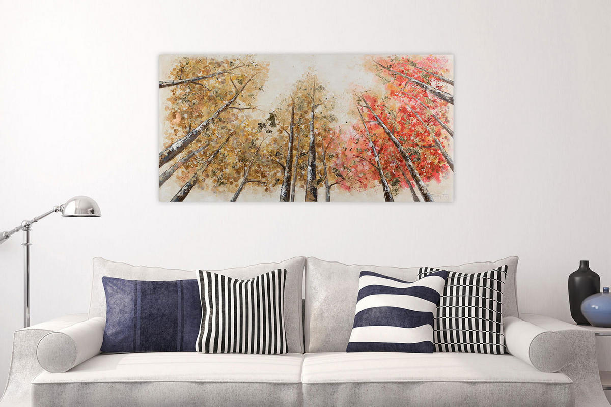 ÖLGEMÄLDE 140/70 cm - Gelb/Rot, Holz/Textil (2.2/70cm) - KUNSTLOFT