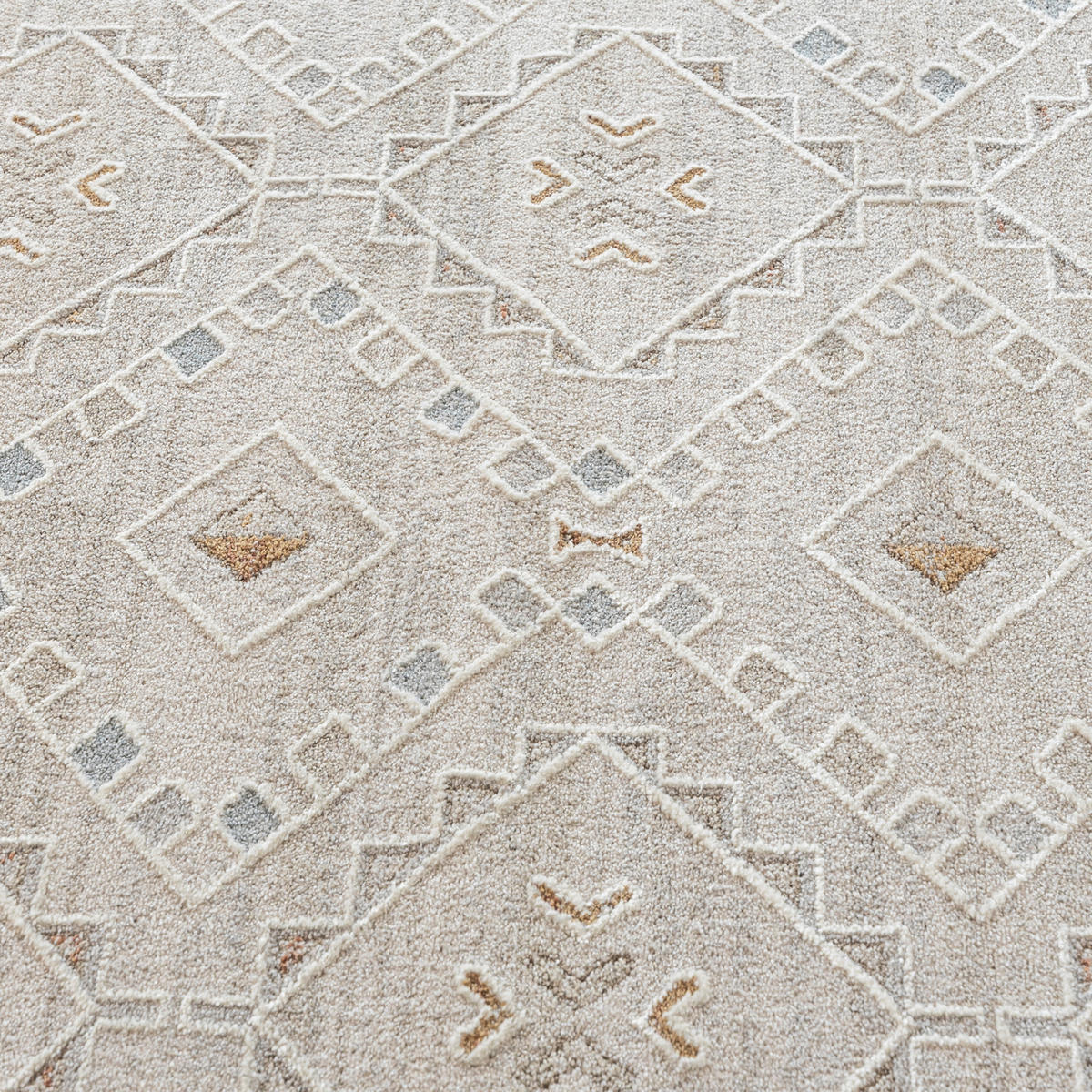 TEPPICH Beige Ethnisch, Geometrisch - Rechteckig Moderne - 250 x 350 cm - Ecru/Creme, Textil (250/350cm) - Mazovia