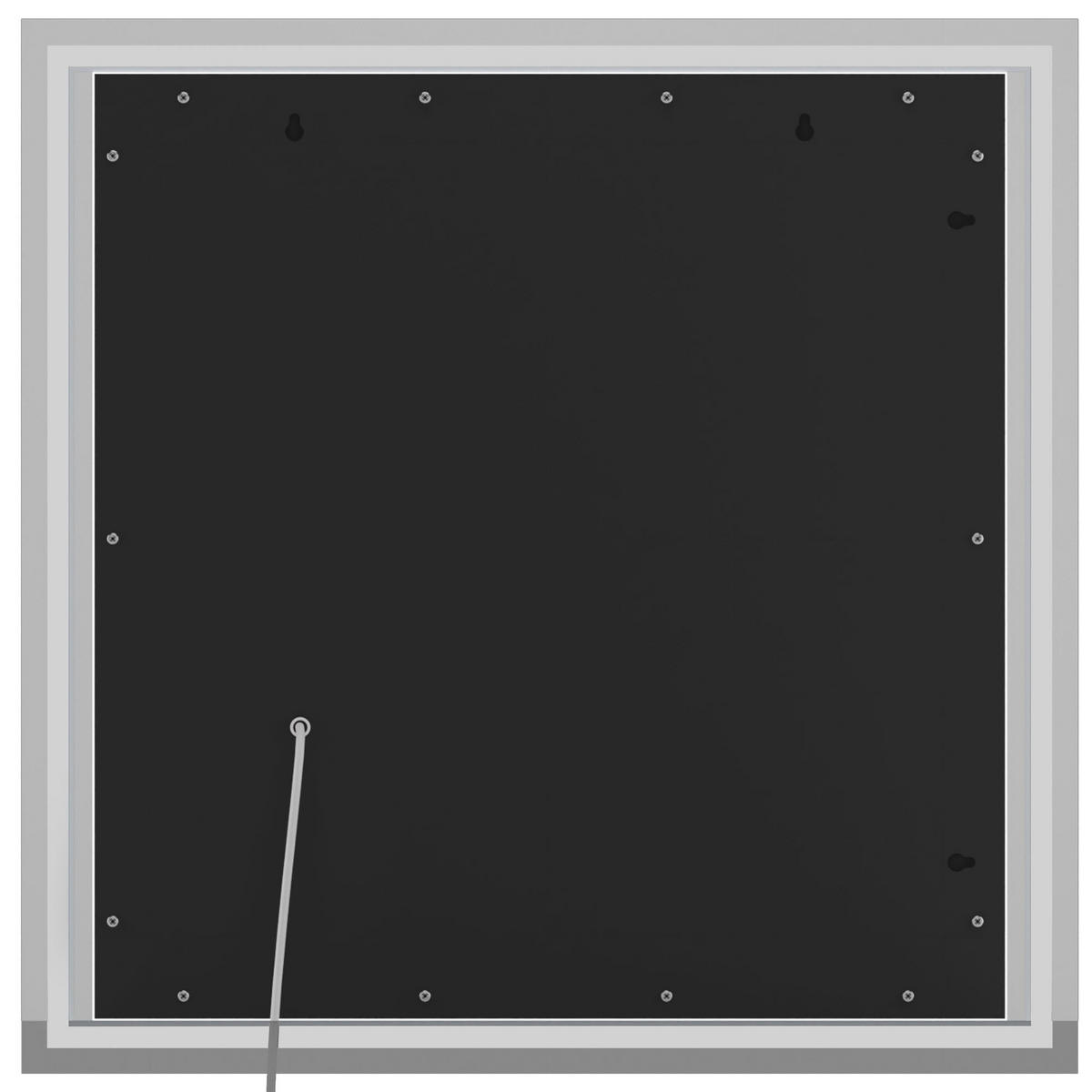 BADSPIEGEL Graz 80x80 ohne Bluetooth 80x3,5x80cm Glas Klarglas Badezimmerspiegel - Klar, Glas (80/80/3.5cm) - DELUKE