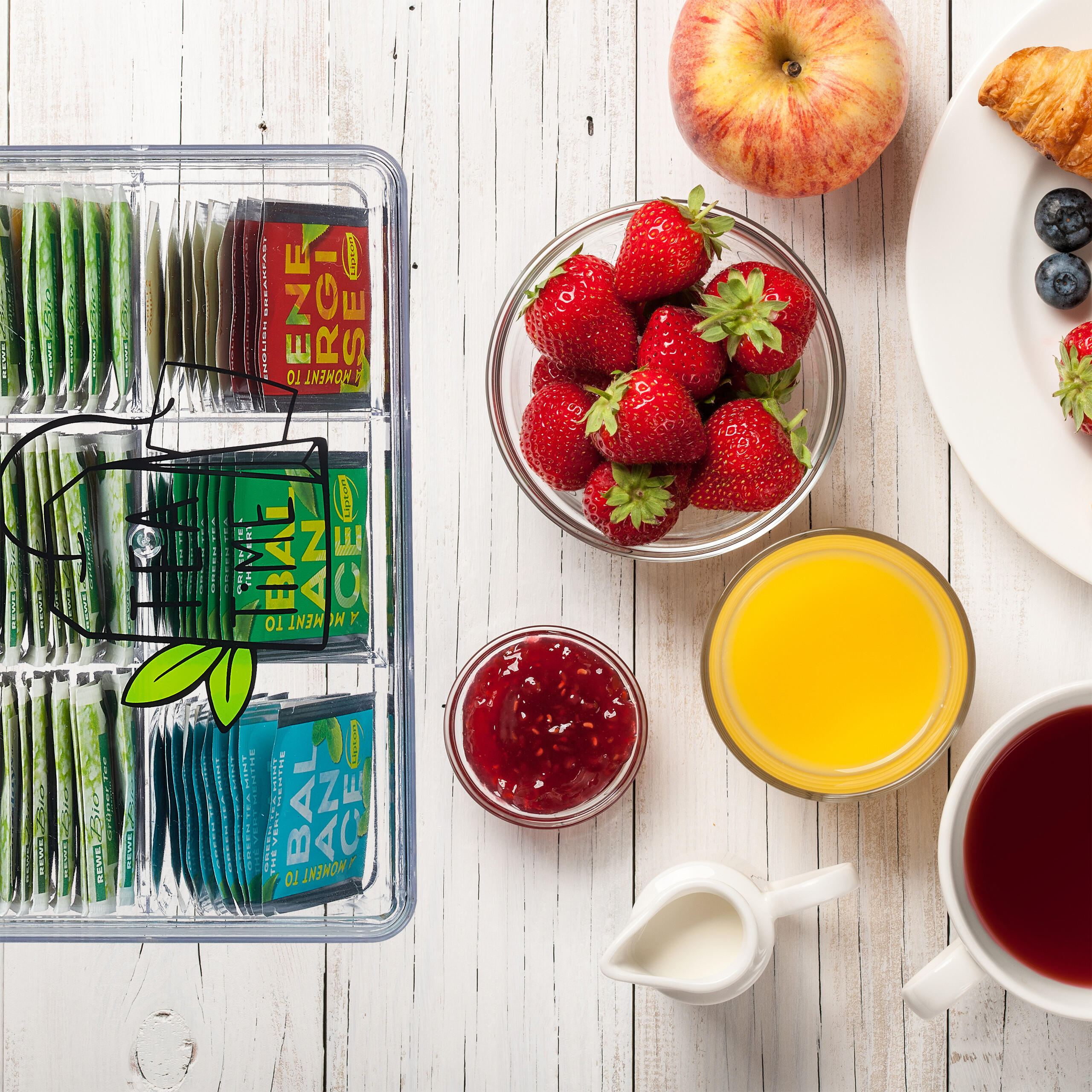 TEEBOX - Transparent, Kunststoff (21.5/9/15cm) - Relaxdays