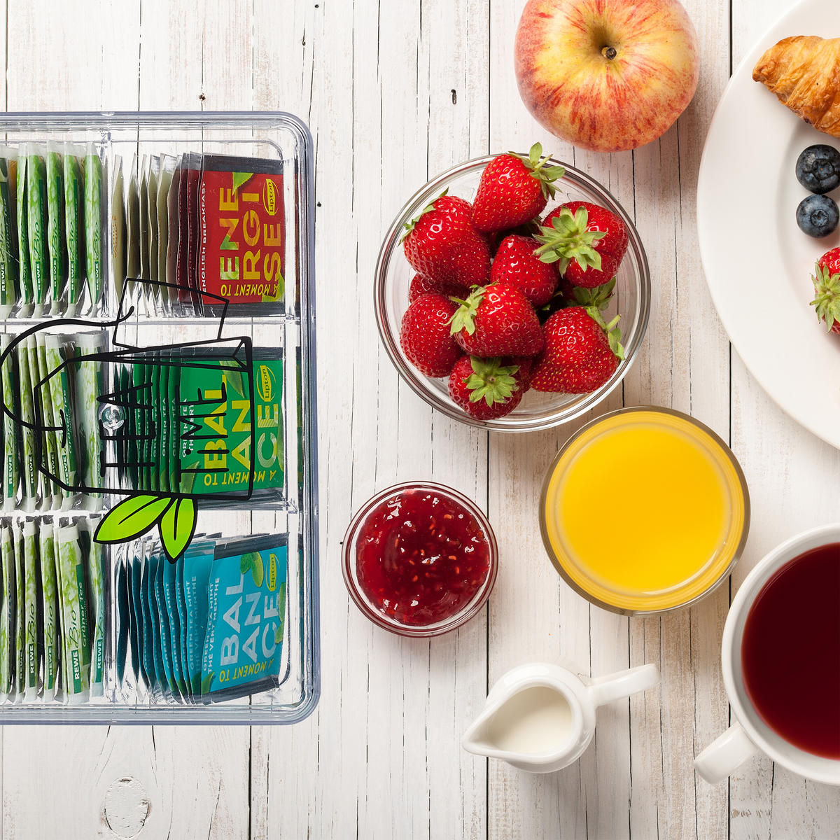 TEEBOX - Transparent, Kunststoff (21.5/9/15cm) - Relaxdays