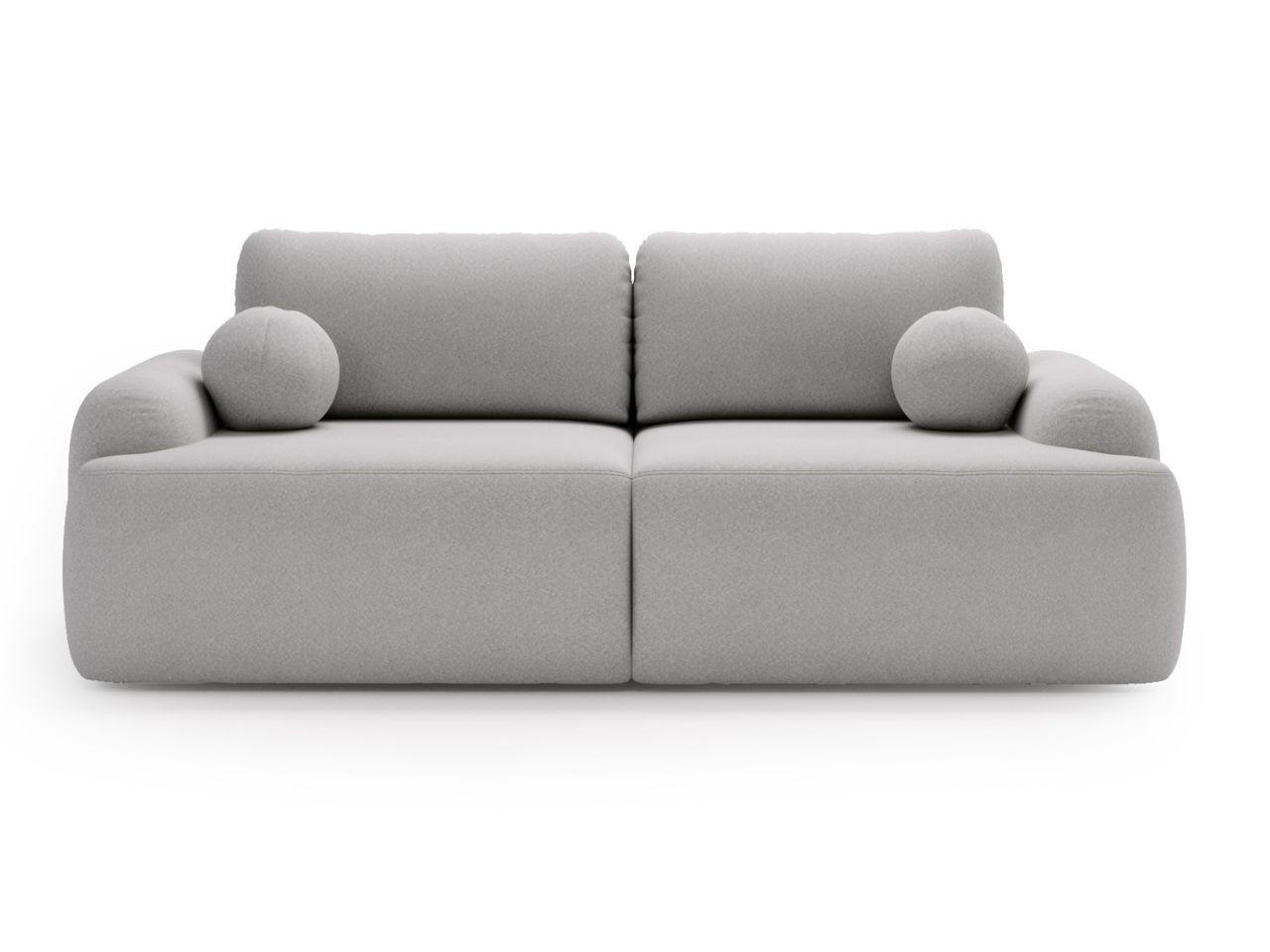 SOFA 260/106/81 Aurio Bouclé-Stoff Grau - Grau, Kunststoff/Textil (260/81/106cm) - Graingold