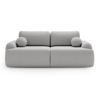 SOFA 260/106/81 Aurio Bouclé-Stoff Grau - Grau, Kunststoff/Textil (260/81/106cm) - Graingold