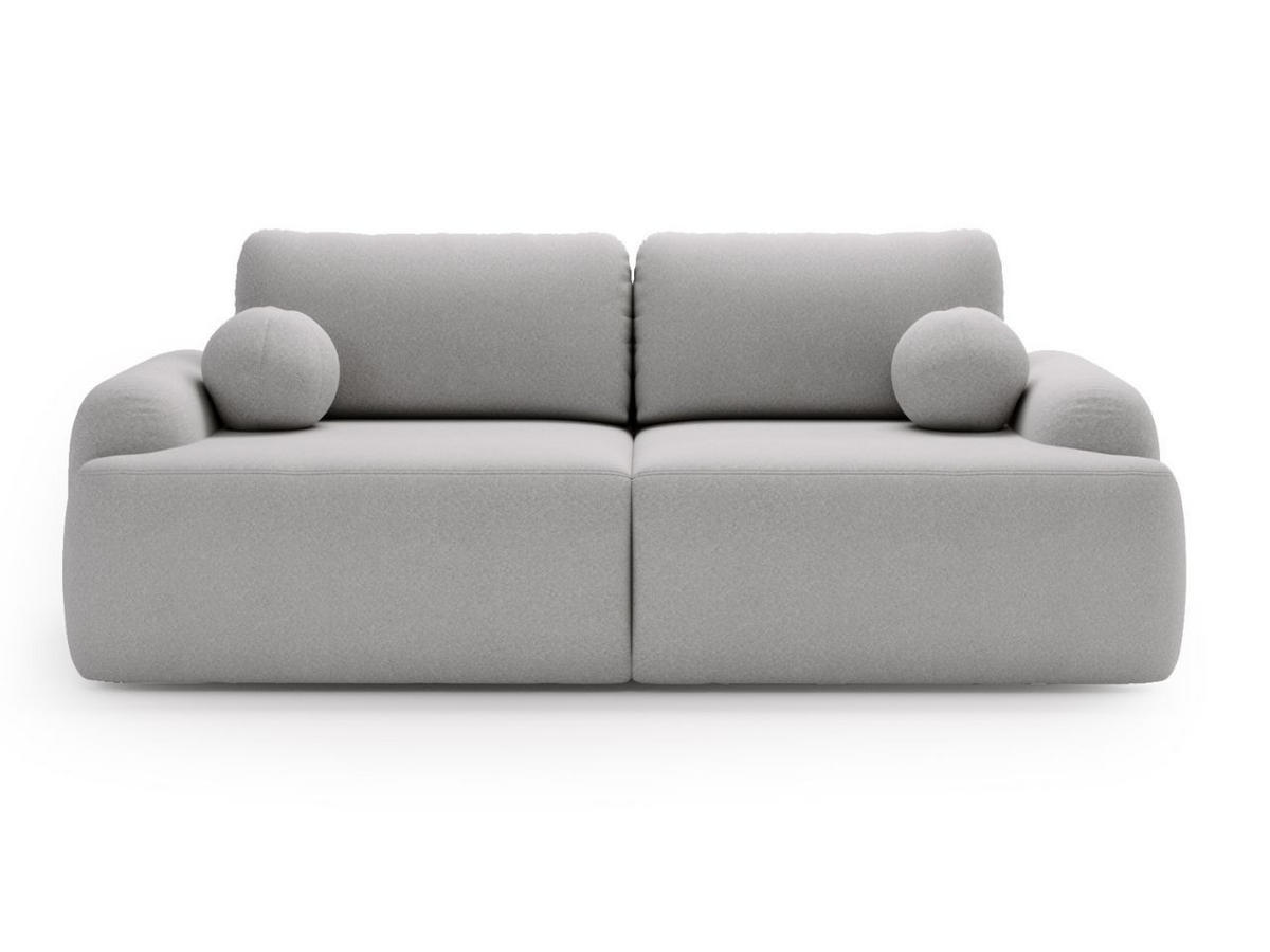 SOFA 260/106/81 Aurio Bouclé-Stoff Grau - Grau, Kunststoff/Textil (260/81/106cm) - Graingold