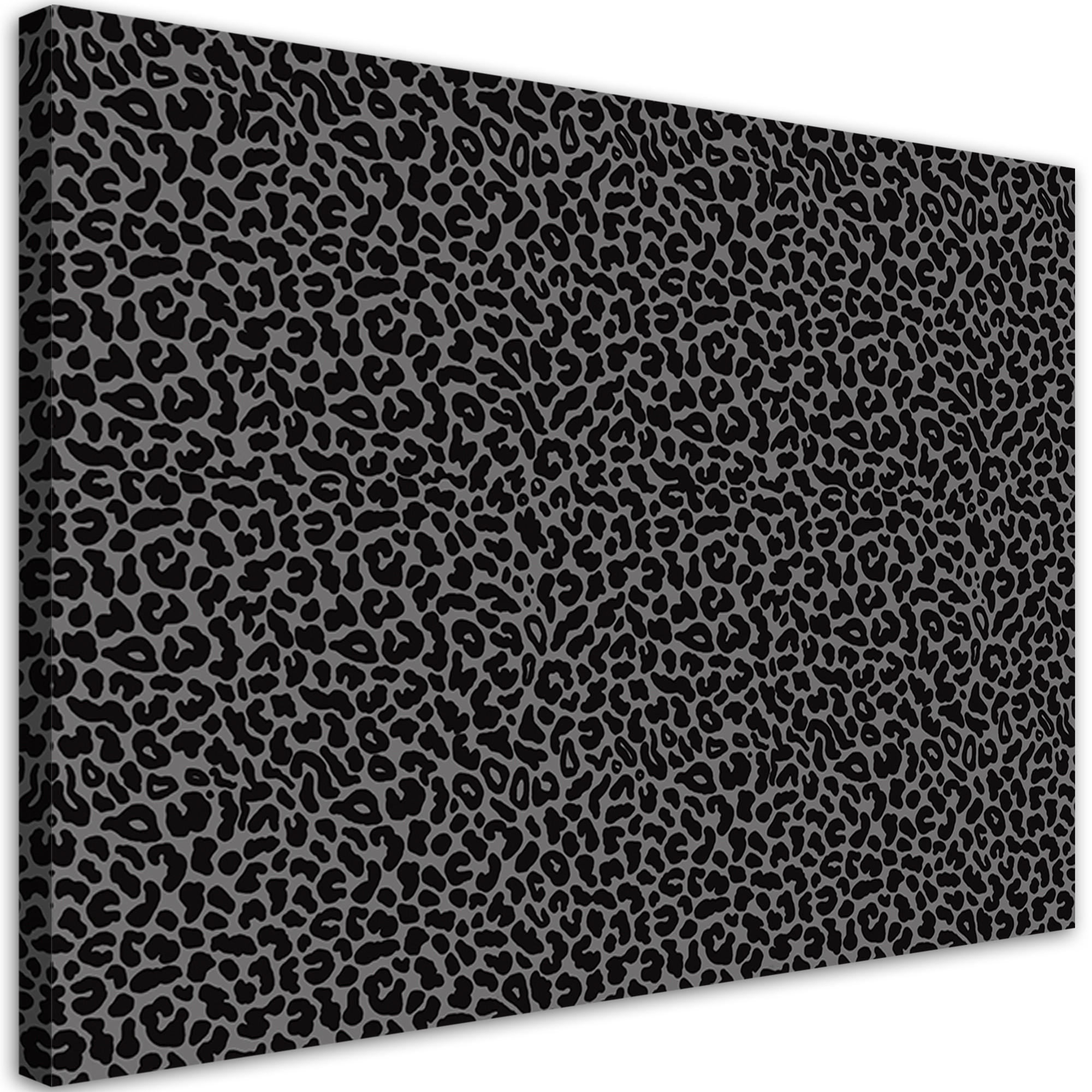WANDBILD leopard leopard pelfpatches muster - Silberfarben, Textil (60/40cm) - Feeby