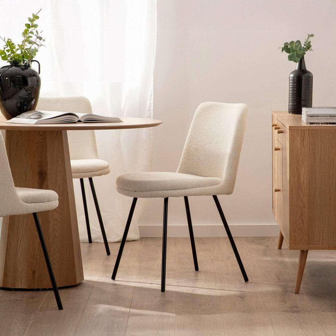 Thumbnail - Klast Home Esszimmerstuhl, Beige, Textil, 46x83x61 cm, Esszimmer, Stühle, Esszimmerstühle, Vierfußstühle