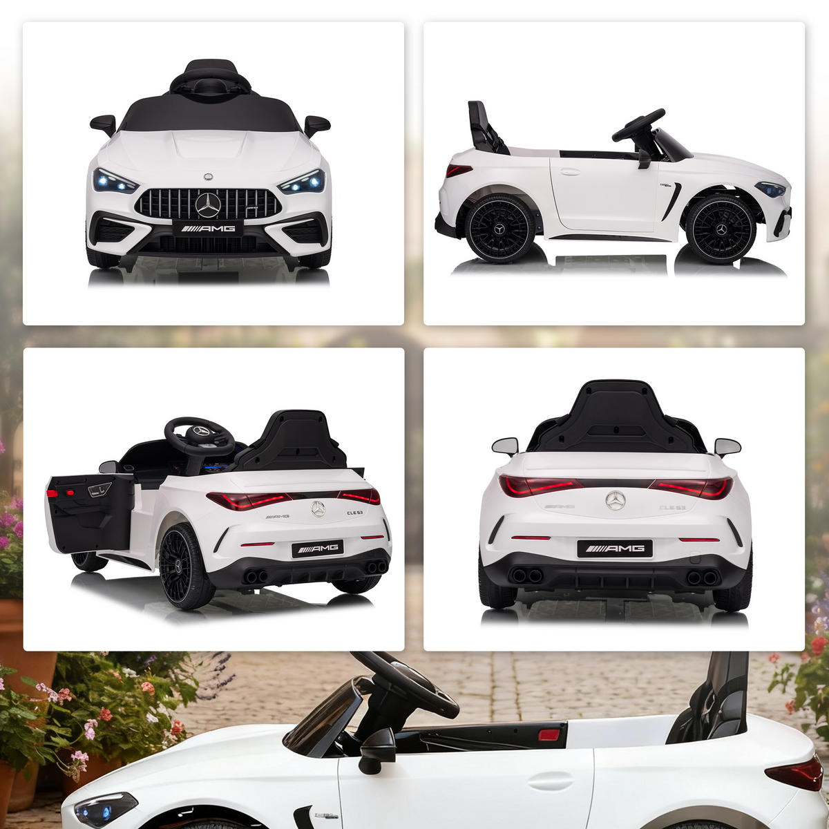 KINDER-ELEKTROAUTO DE-06181 Mercedes-AMG lizenziert mit Fernbedienung Weiß - Weiß, Kunststoff/Metall (99/55/43cm) - ComfortXL