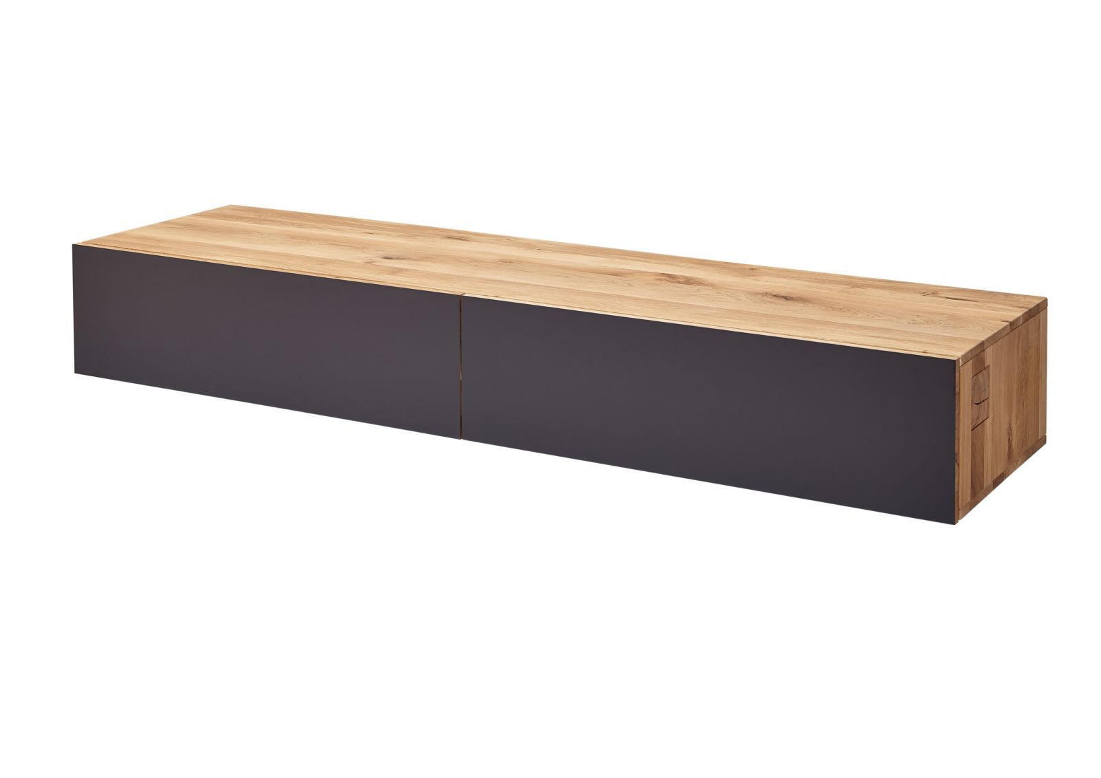 TV-BOARD Wild-/Zerreiche 195x52x32 natur geölt FRANKFURT #109 - Naturfarben, Holz (195/32/52cm) - Massivmoebel24