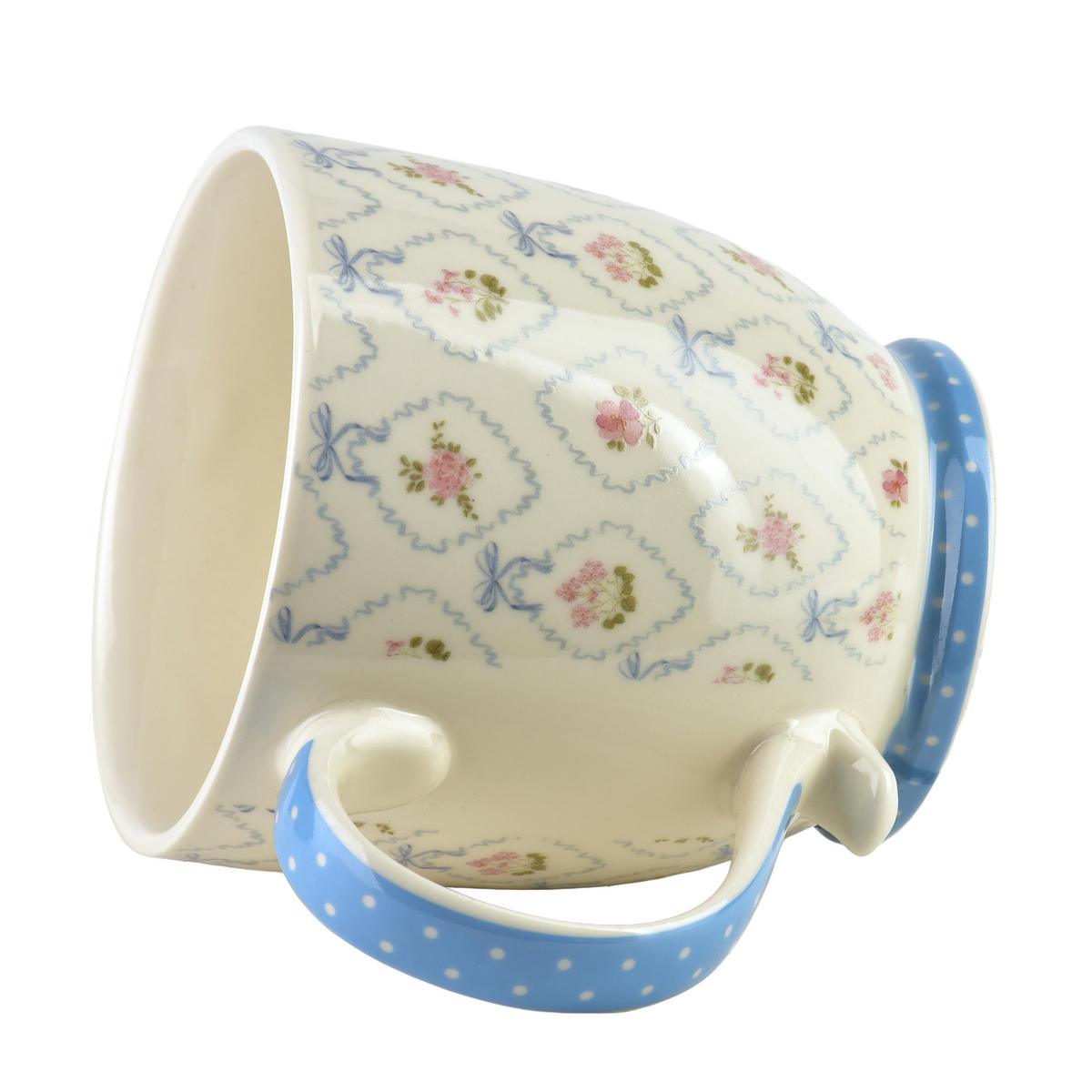HRNEK SASSY, porcelán, 510 ml, 10 x 14,5 x 10,5 cm - modrá, keramika (0.51L) - Mondex