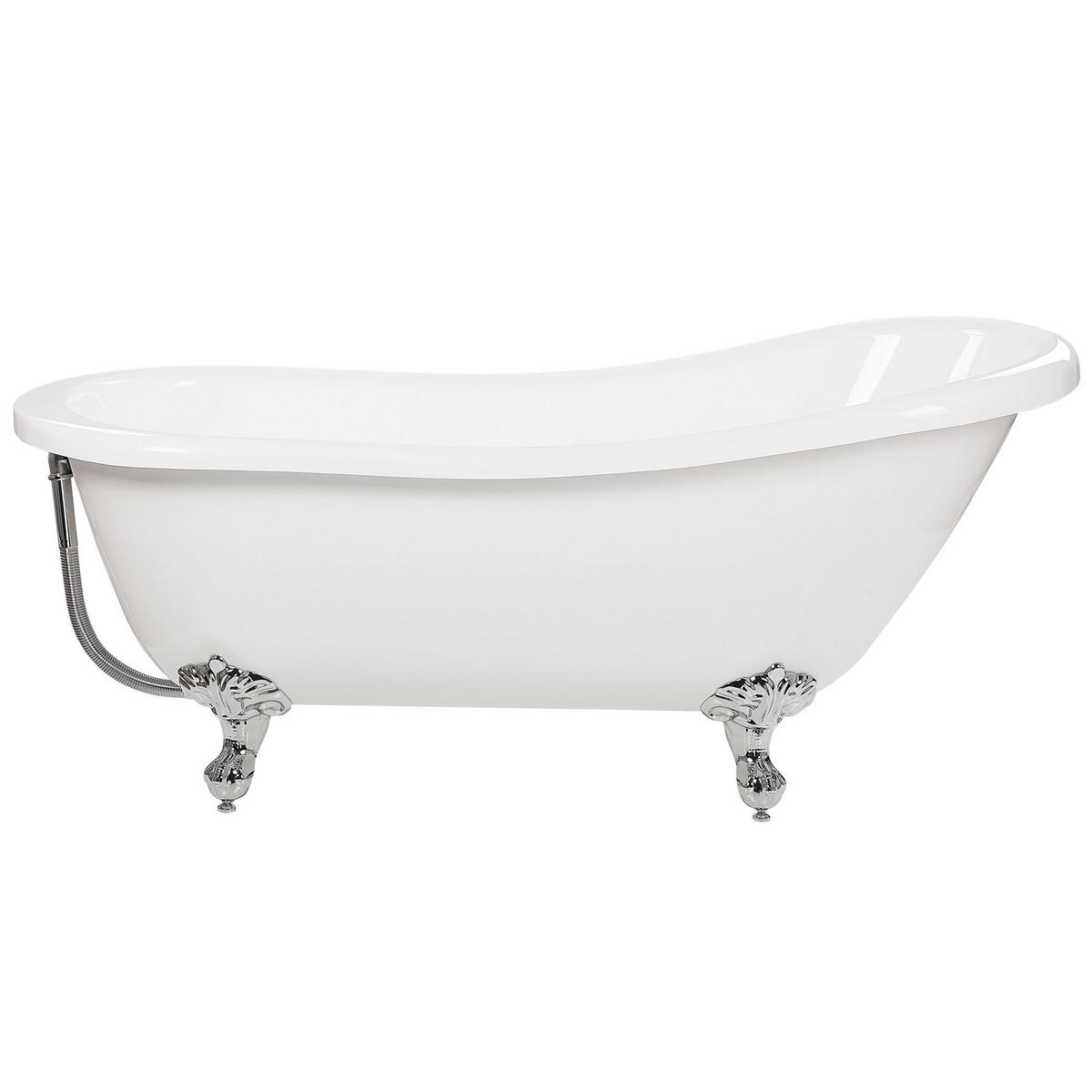 BADEWANNE 77x153x74 cm weiß Cayman - Weiß, Kunststoff (77/74/153cm) - Beliani
