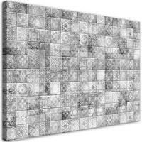 WANDBILD orientalische mosaik - Grau, Textil (60/40cm) - Feeby