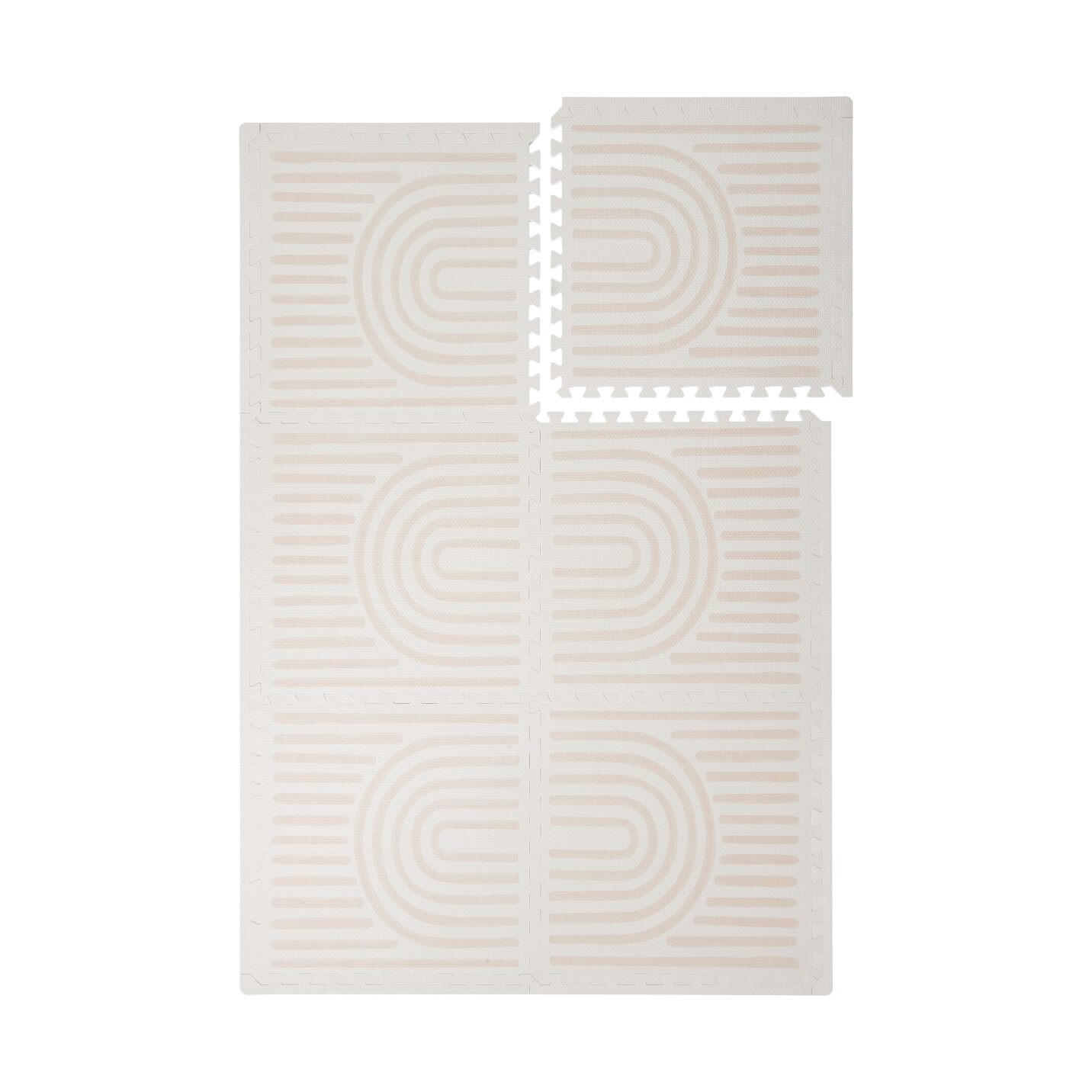 SPIELMATTE Linear Linen creme 120x180 - Creme, Kunststoff (120/180cm)