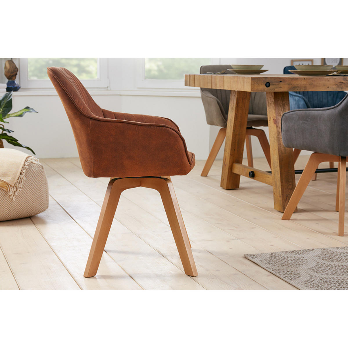ARMLEHNSTUHL LIVORNO Microfaser Braun - Braun, Textil (62/84/62cm) - riess-ambiente