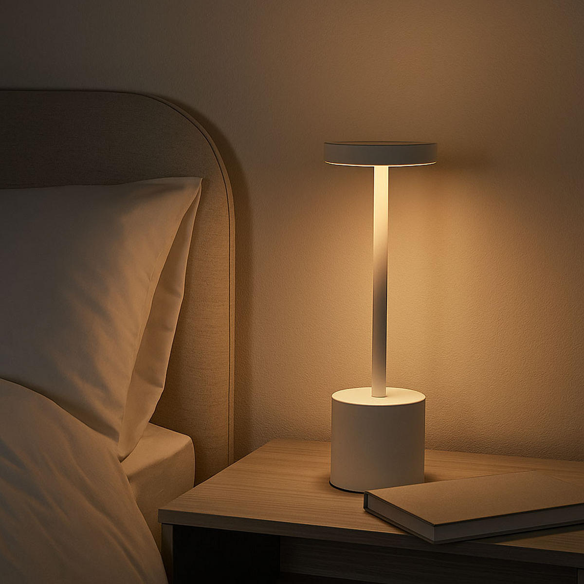 LED TISCHLAMPE POLINA Weiß - Weiß, Metall (8/8/34cm) - Globo Lighting