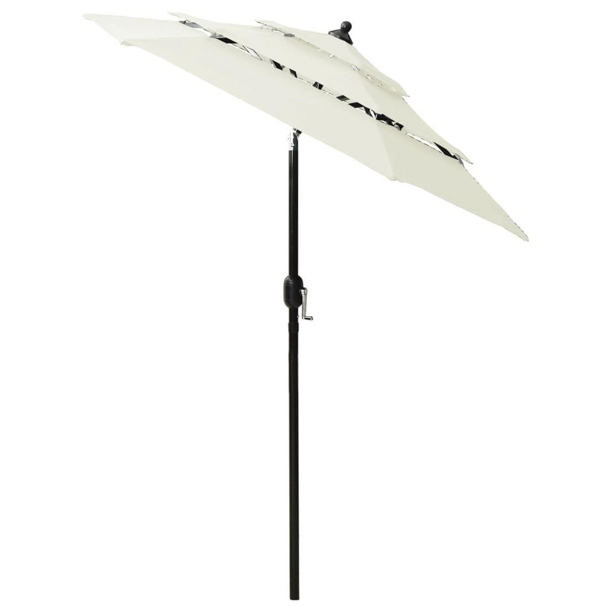 SONNENSCHIRM mit Aluminium-Mast 3-lagig Sandfarbe 2 m - Beige, Textil (200/200cm) - furnicato