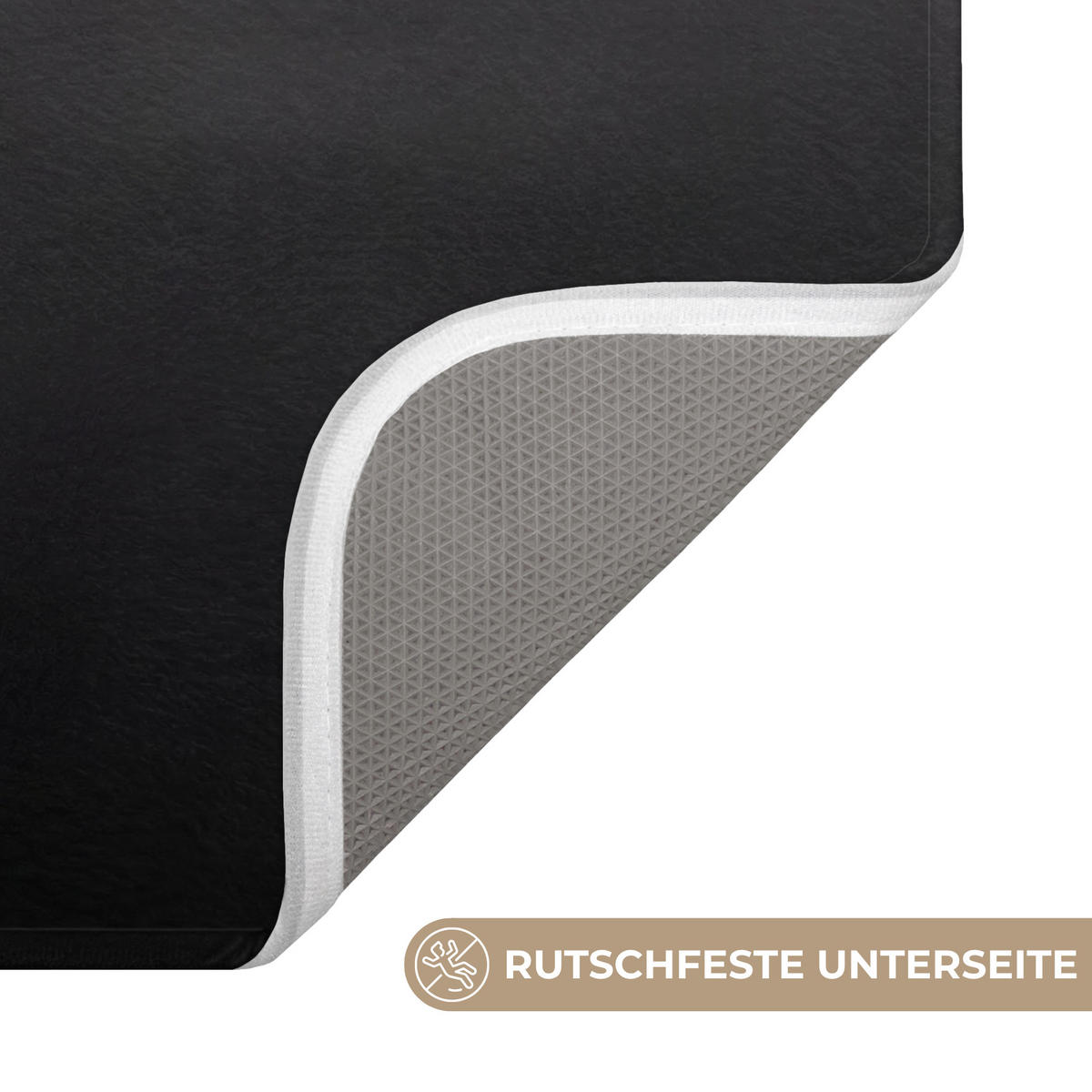 KOUPELNOVÁ PŘEDLOŽKA Labutě - srdce - černá - bílá 60x120 cm - černá, textil/plast (60/120cm)
