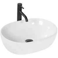 AUFSATZWASCHBECKEN Rea Amelia 48 - Weiß, Keramik (34.5/13.5/48cm) - REA