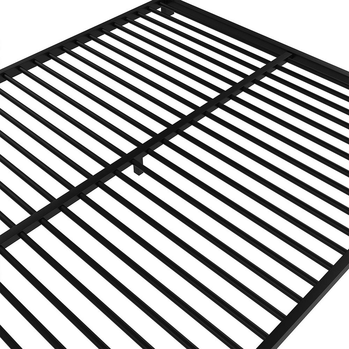 ETAGENBETT 90x200cm +140x200cm in Schwarz Metall - Schwarz, Metall (140/200cm) - KOMHTOM