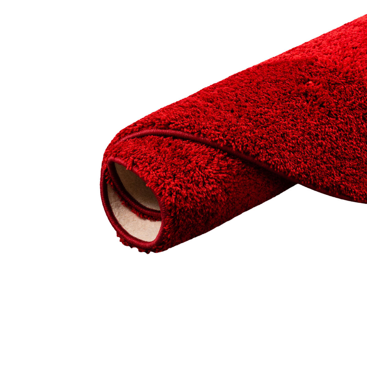 HOCHFLOR SHAGGY TEPPICH PALACE RUND - Weinrot, Textil (100/100cm) - Snapstyle