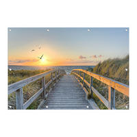 GARTEN-POSTER 120x80 cm Strand Meer - Beige, Kunststoff (120/80/2cm) - artissimo
