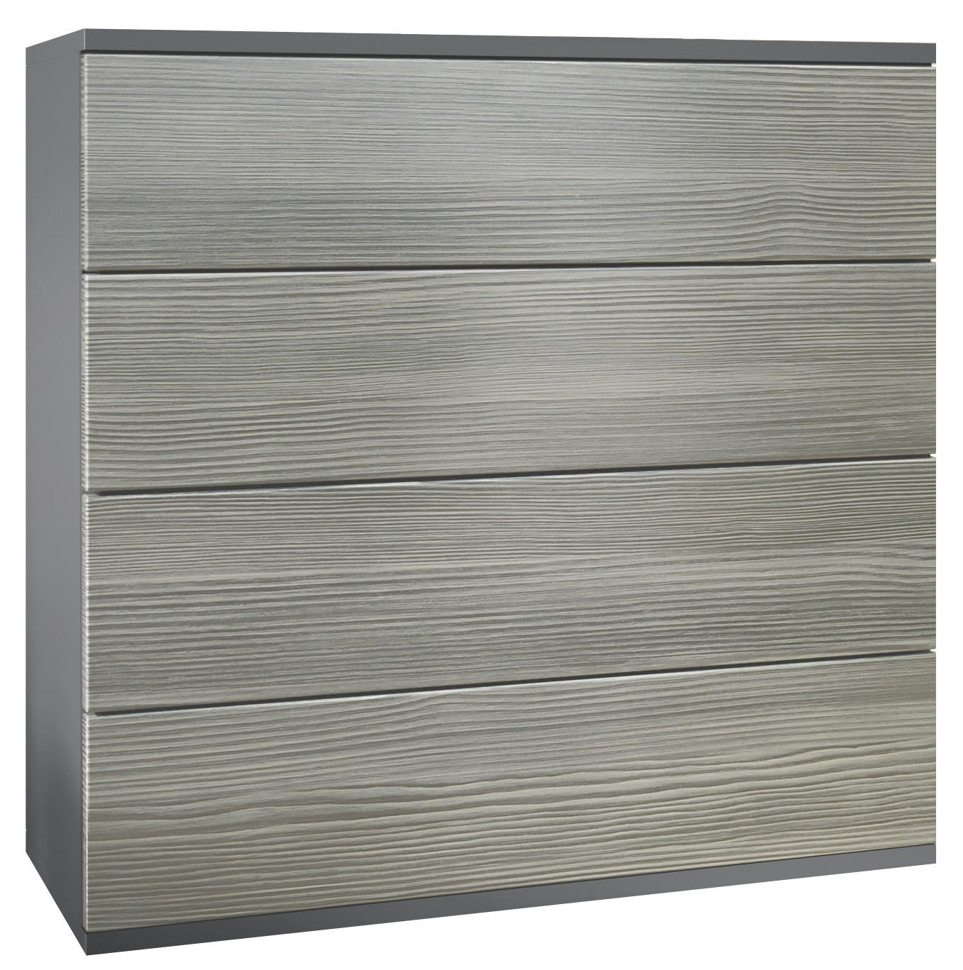 Vladon Kommode Anthrazit, Hellgrau 76x76x35 cm