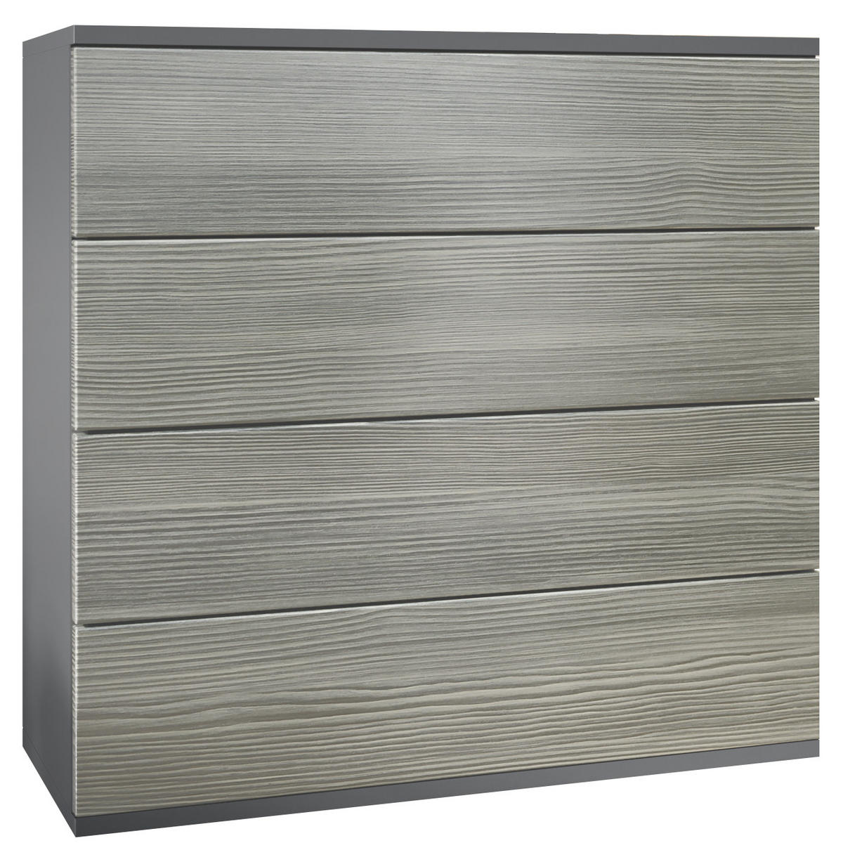 KOMMODE Pavos Avola-Anthrazit - Anthrazit/Hellgrau, Holzwerkstoff (76/76/35cm) - Vladon