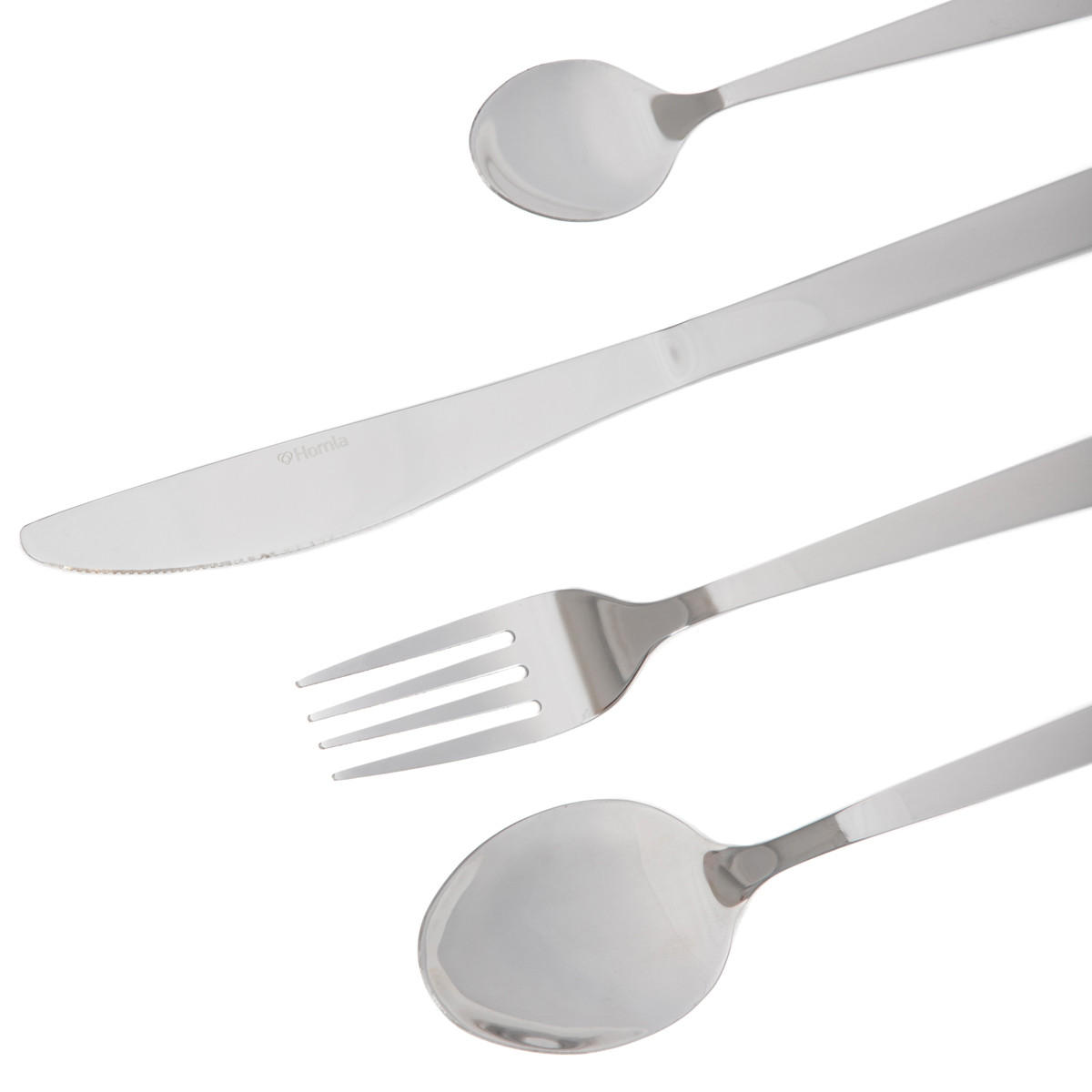 BESTECKSET Fabro Silber 24-tlg. - Silberfarben, Metall - Homla