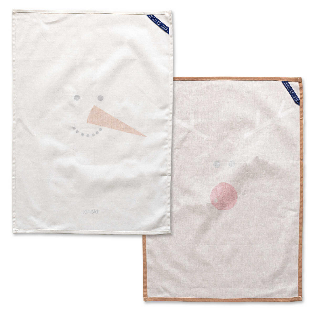 GESCHIRRTUCH (2 tlg) snow mates 70x50 cm mehrfarbig - Multicolor, Textil (70/50cm) - Happy Friday