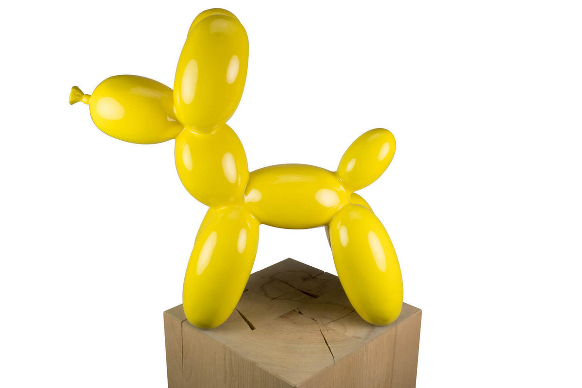 SKULPTUR Gelb 50/46 cm - Gelb, Stein (3.8/46/18cm) - KUNSTLOFT