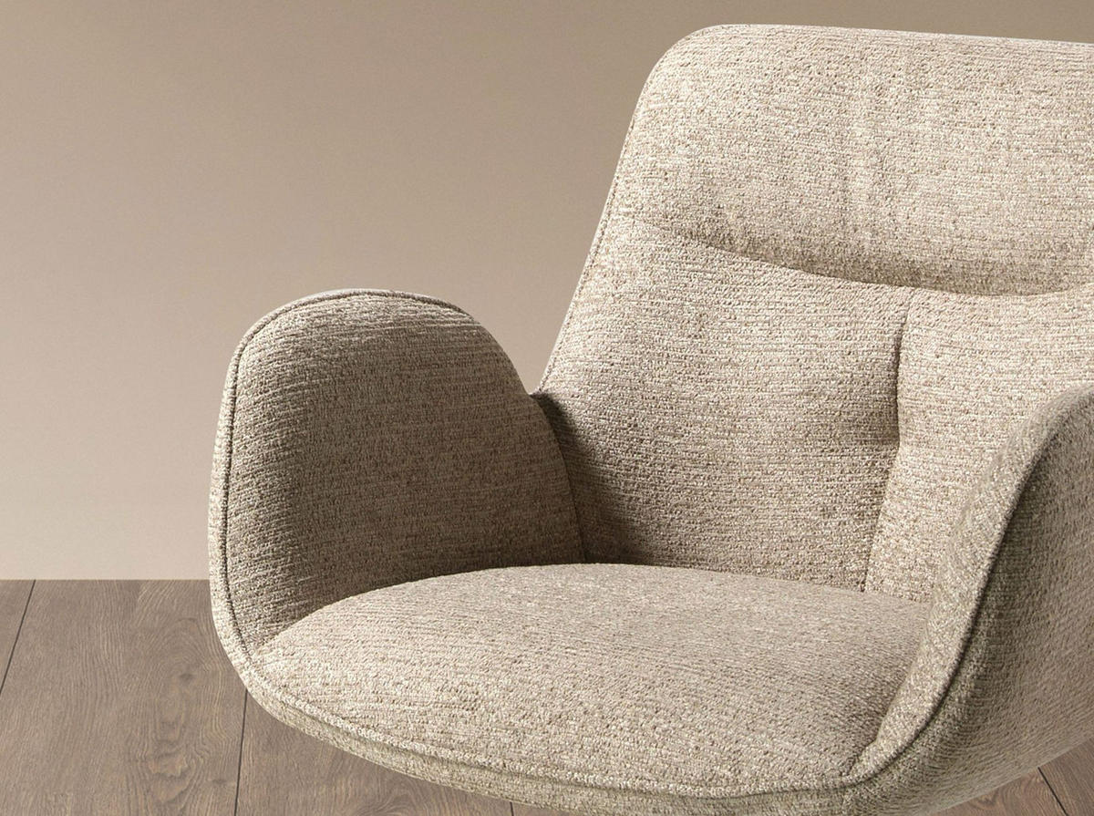 STUHL aus Stoff 61/63/84 cm - Beige/Sahara, Textil/Metall (61/84/63cm) - ANGEL CERDA