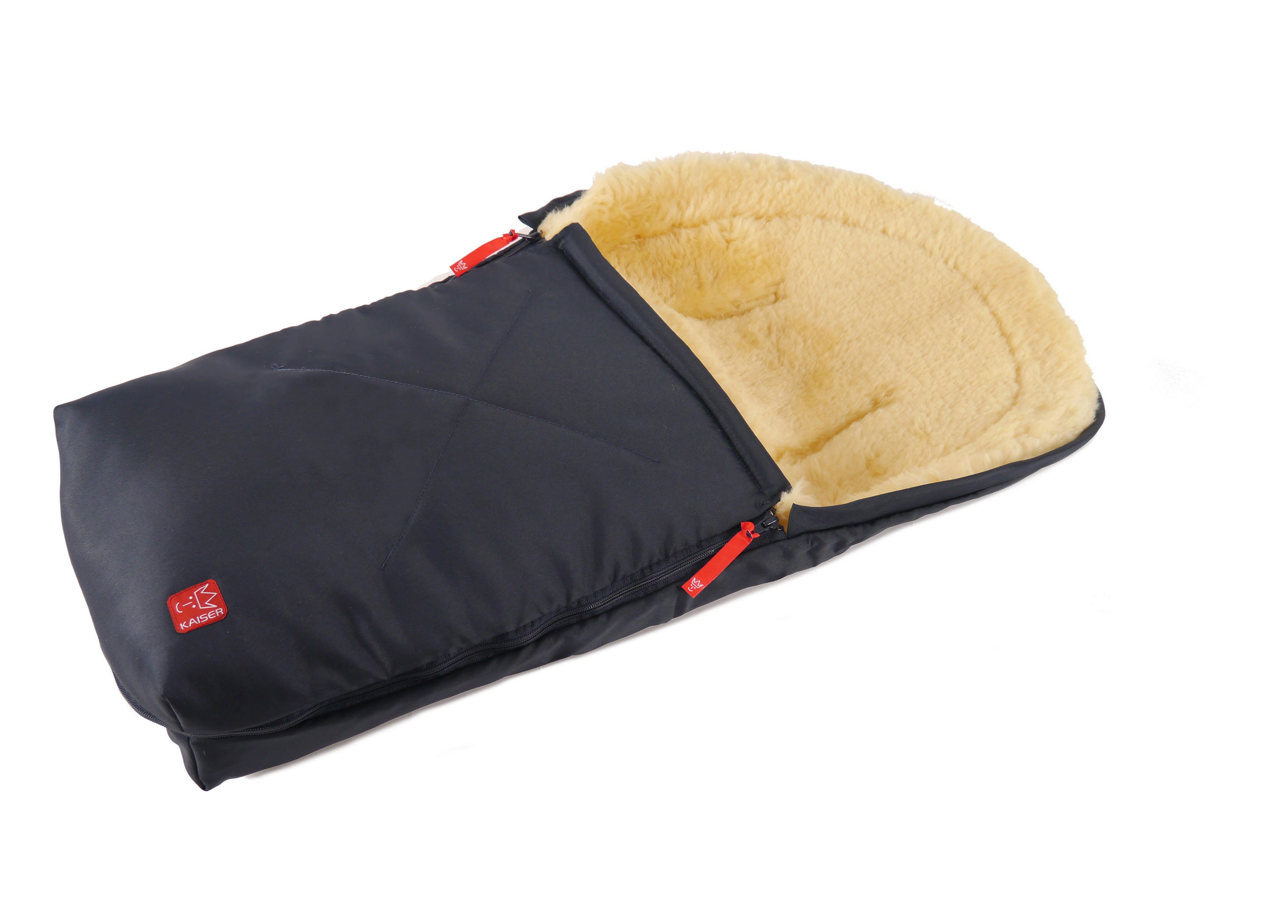 LAMMFELL-BABYSCHALENFUSSSACK Emma, navy - Blau, Fell (37/7/80cm) - Kaiserbaby