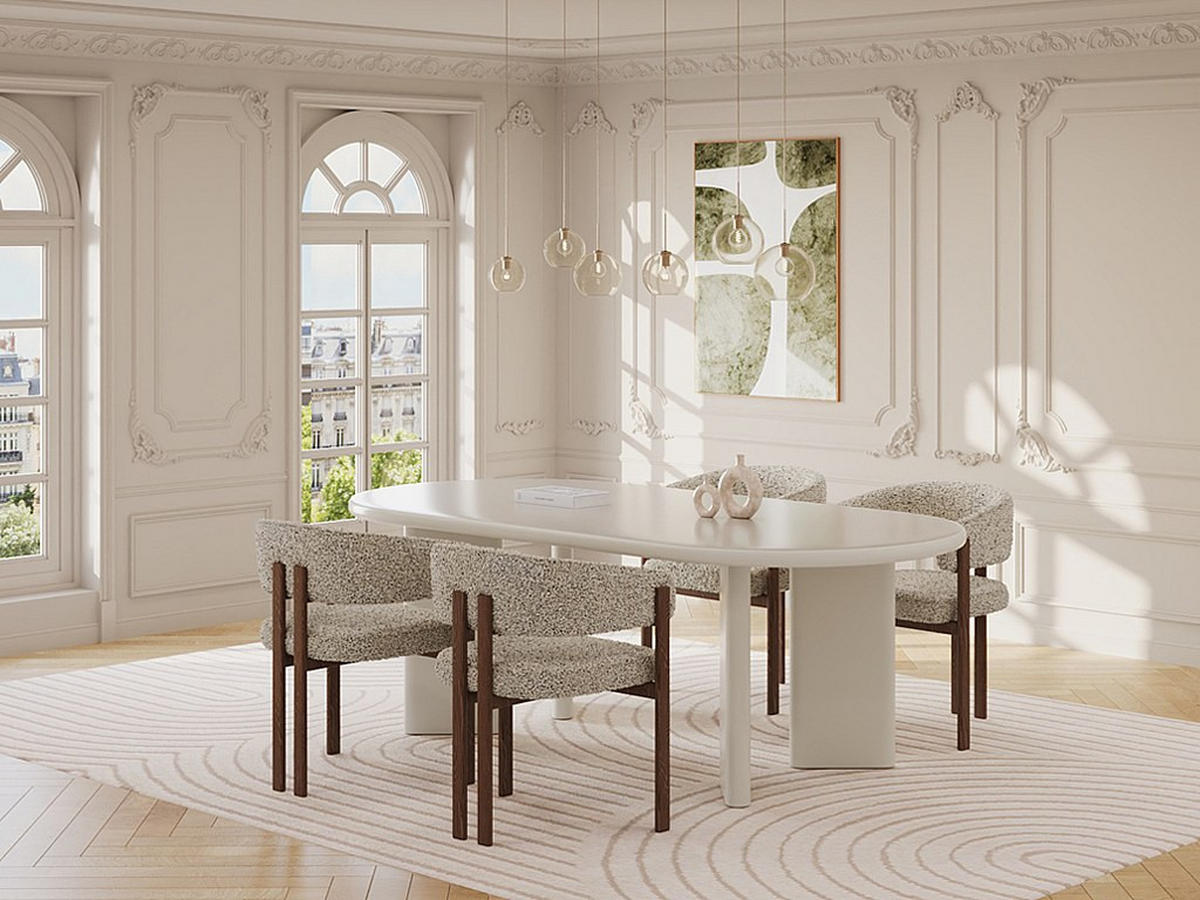 TISCH ohne Ausziehfunktion - 8 -Sitzer - MDF - beige - MARUZA - Beige, Holz (110/220/75cm) - Vente-Unique