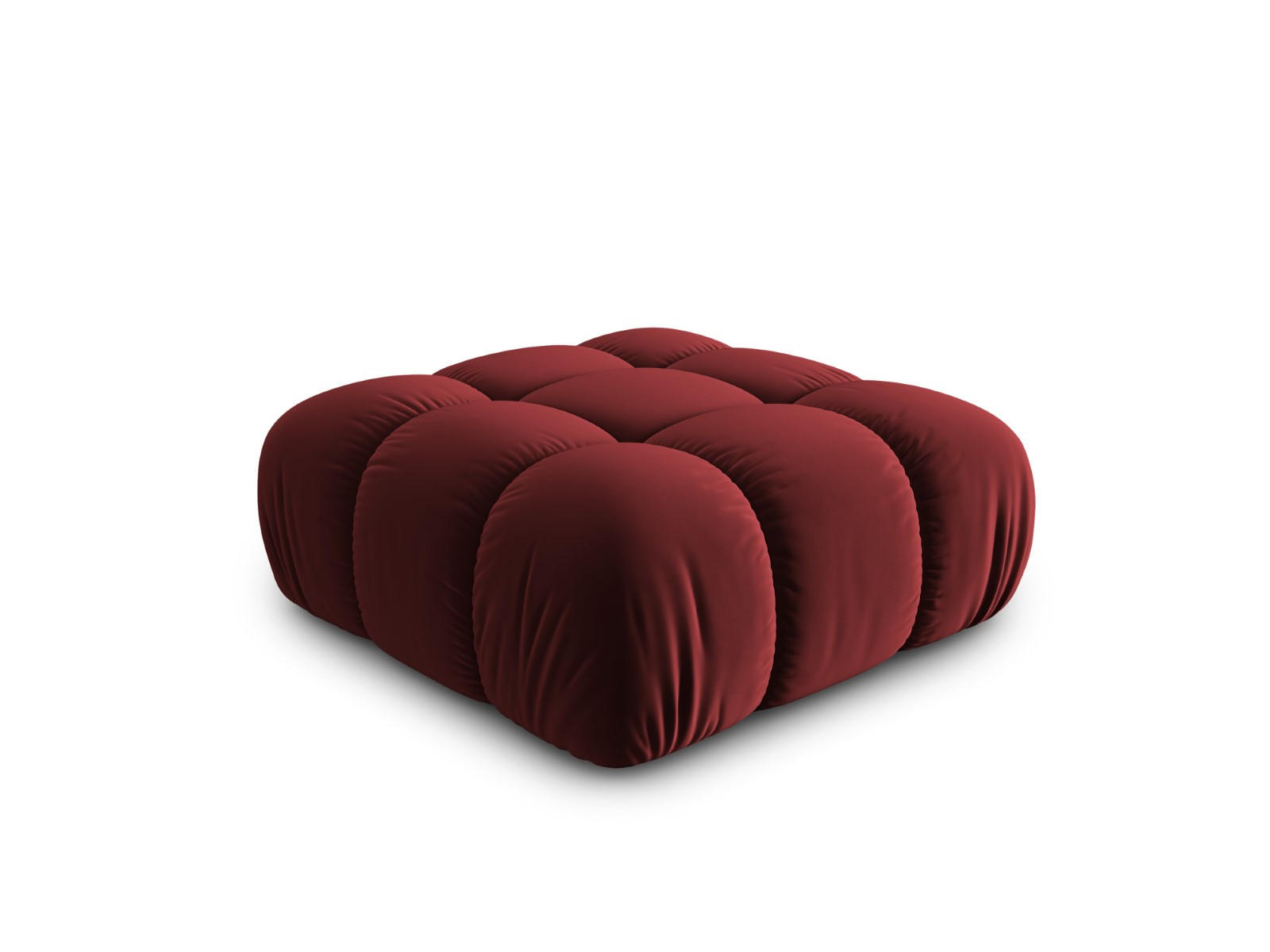 POUF Bellis aus Samt dunkelrot - Dunkelrot, Textil (94/39/94cm) - Micadoni