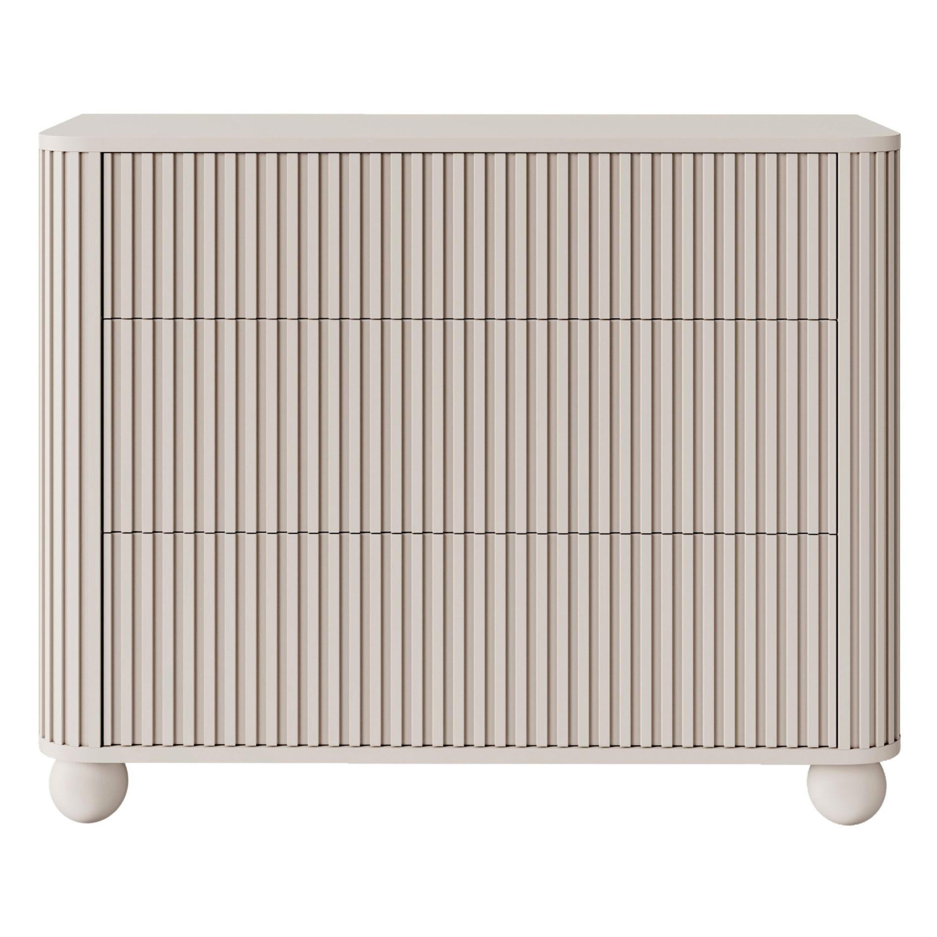 KOMMODE Arvello Greige 93 cm - Taupe, Holz/Holzwerkstoff (93.2/83.8/38cm) - Selsey