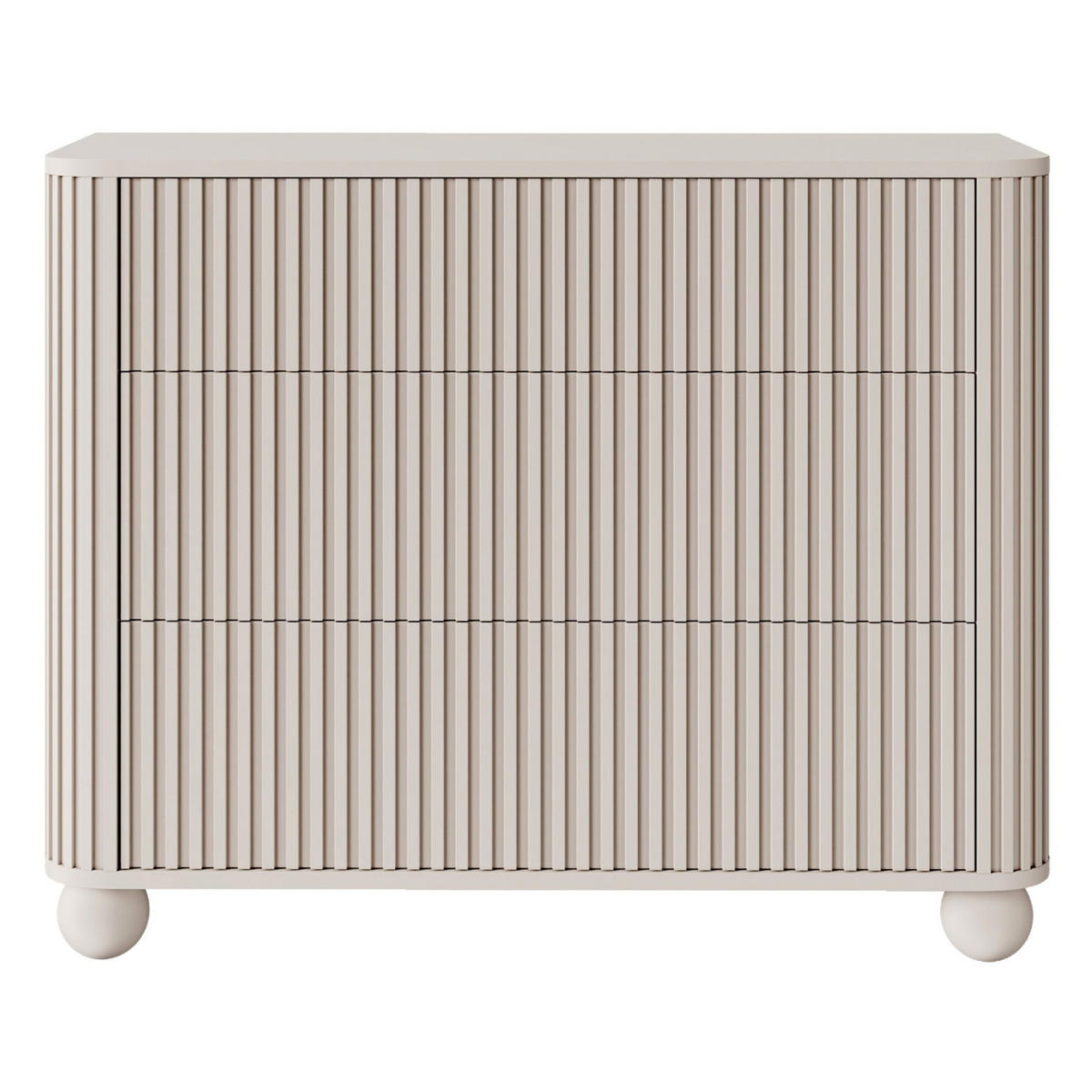 KOMMODE Arvello Greige 93 cm - Taupe, Holz/Holzwerkstoff (93.2/83.8/38cm) - Selsey