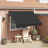 EINZIEHBARE Markise Handbetrieben 300 cm Anthrazit - Anthrazit, Textil (300/1/1cm) - furnicato