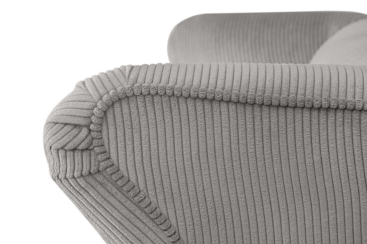 OHRENSESSEL STRALIS inklusive dekorativem Kissen, Grau - Silberfarben, Textil (82/108/80cm) - KONSIMO®