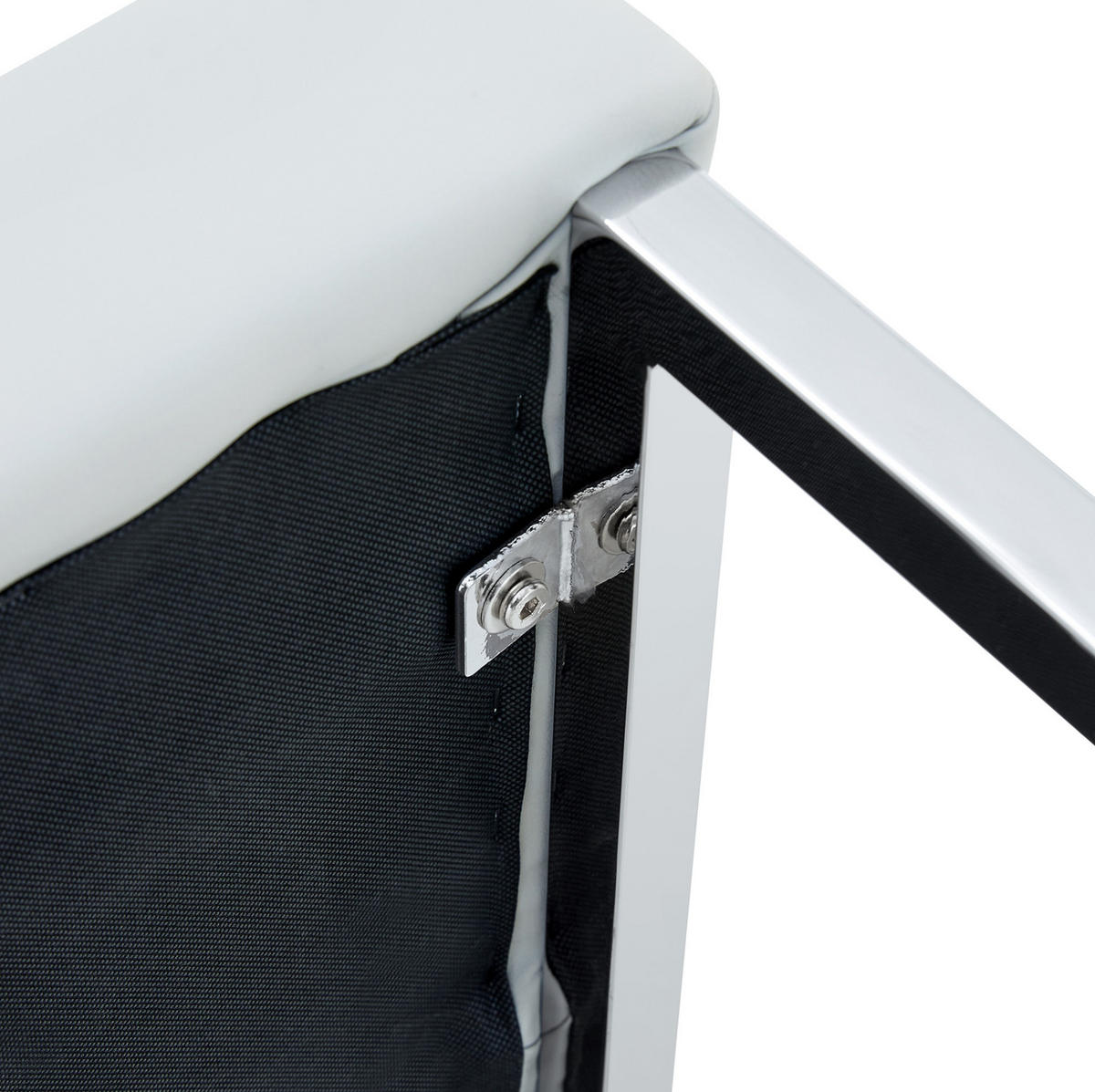 BARSTUHL gepolstert 91,4 cm PU-Leder Hellgrau Silber - Hellgrau, Metall (53.3/91.4/48cm) - Meubliv