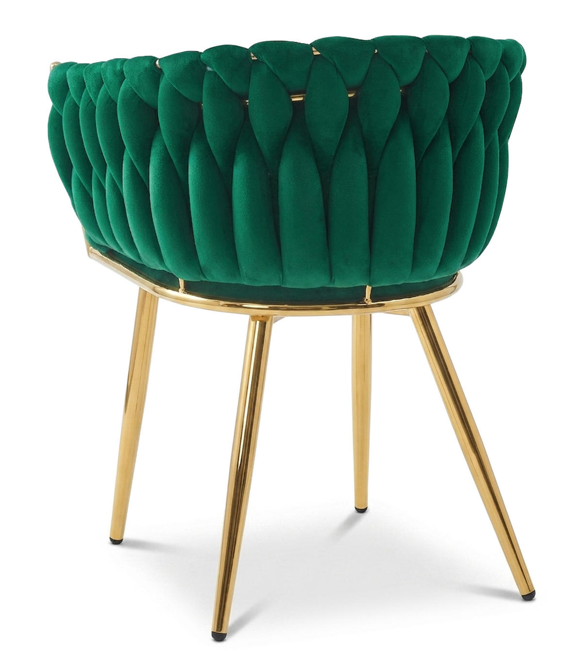 STUHL Grün 61x55 cm ORION Samt Beine Gold - Grün, Metall (61/55/55cm)
