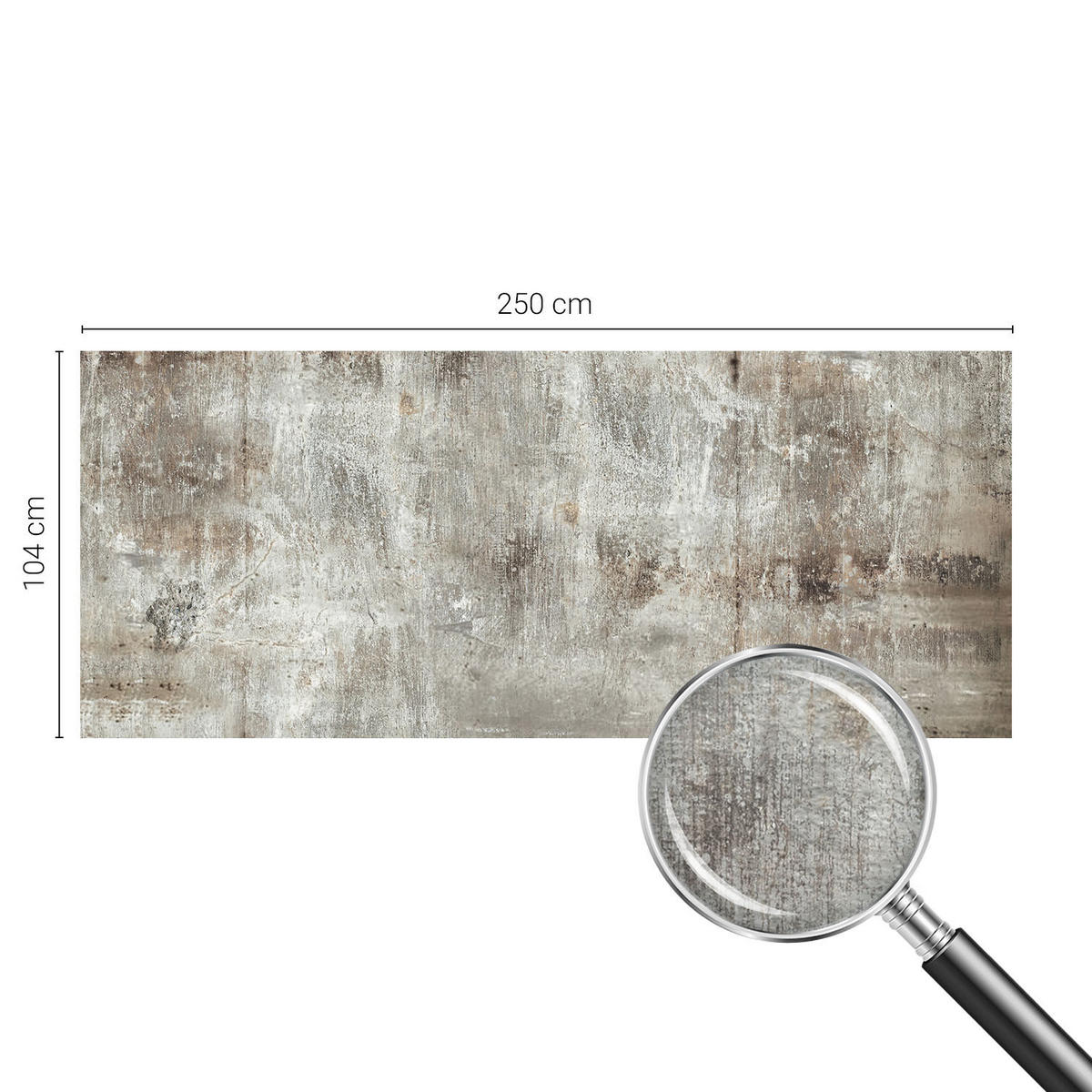 FOTOTAPETE 250x104 cm - Industriefläche - Grau, Textil (250/104cm) - Wallfluent