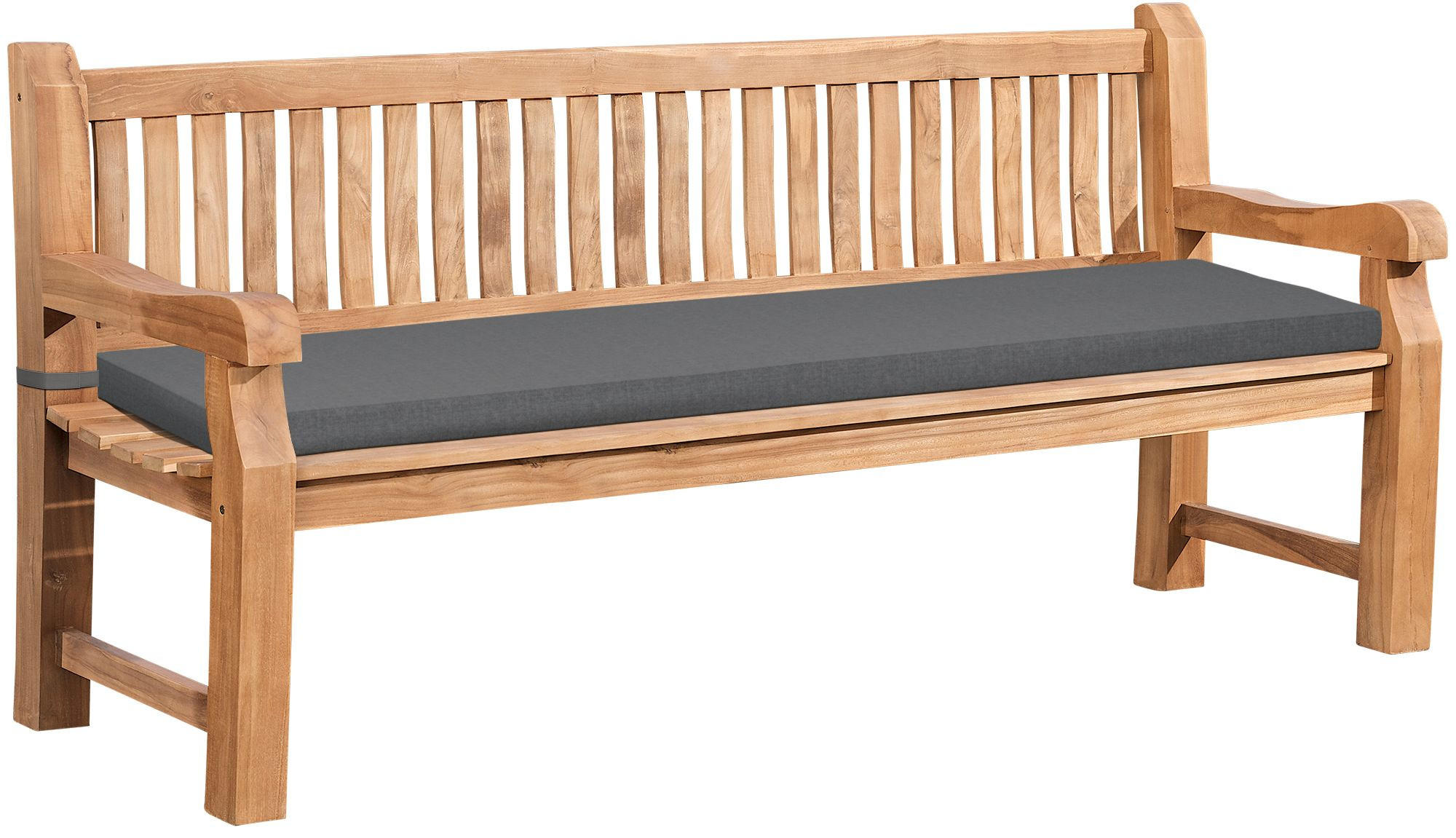 Deluke Gartenbank Dunkelgrau 200x93x61 cm