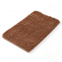 DUSCHMATTE – 40 x 60 cm – Braun – Chenille-Material - Dunkelbraun, Textil (30/25cm)