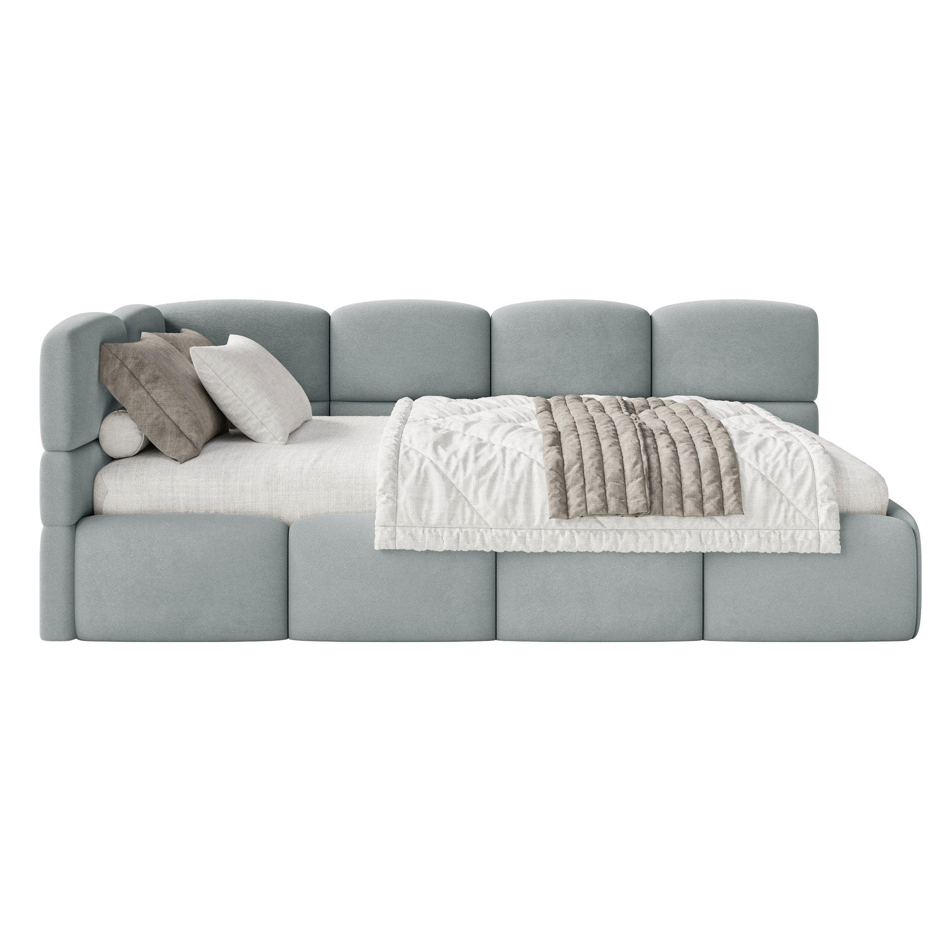 Selsey POSTEL PRO MLÁDEŽ Cloudy šedá 120 cm, velur Easy-Clean