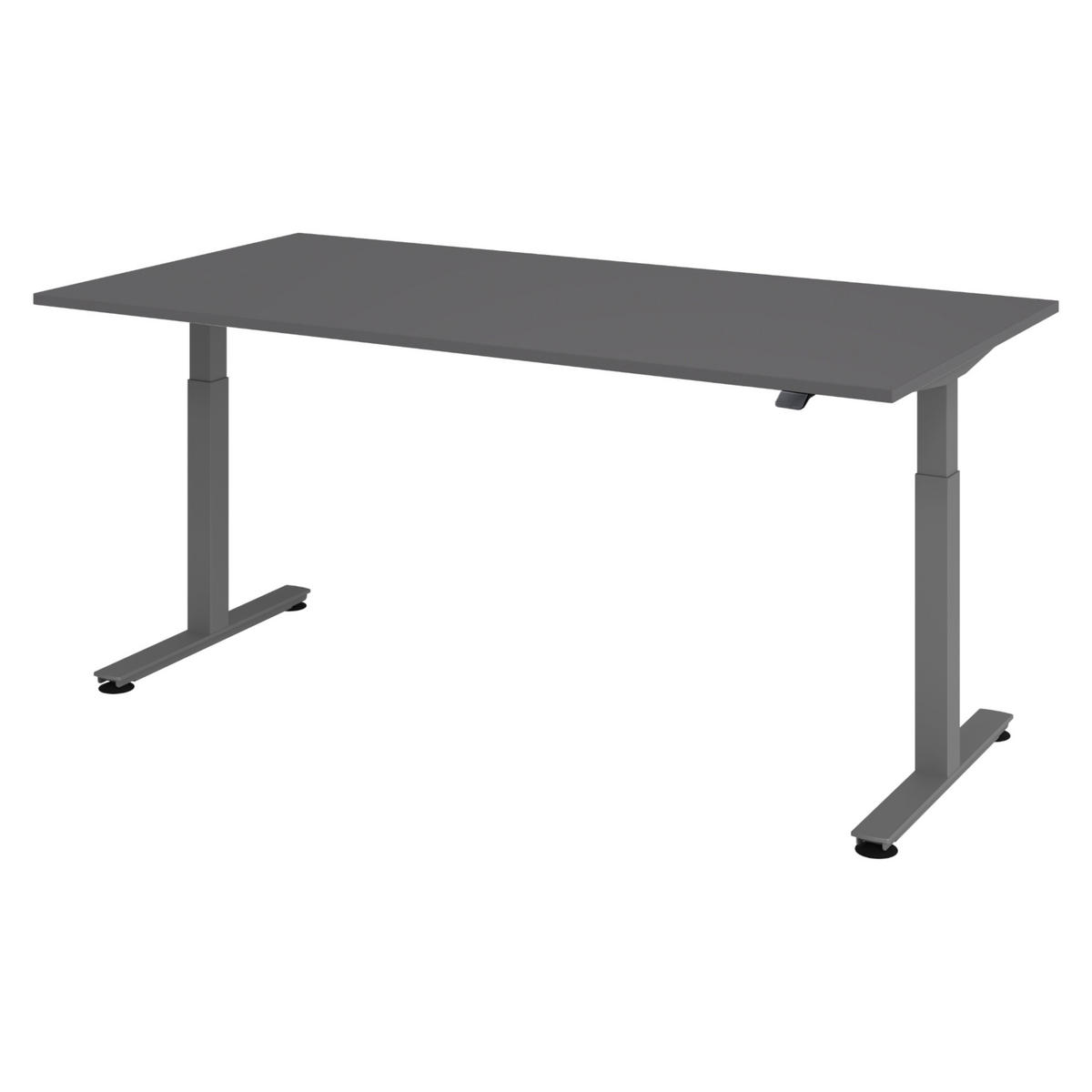 SCHREIBTISCH elektrisch XMST 100/200/74 cm in Graphitfarben/Graphitfarben - Graphitfarben, Holzwerkstoff (100/200/74cm) - bümö