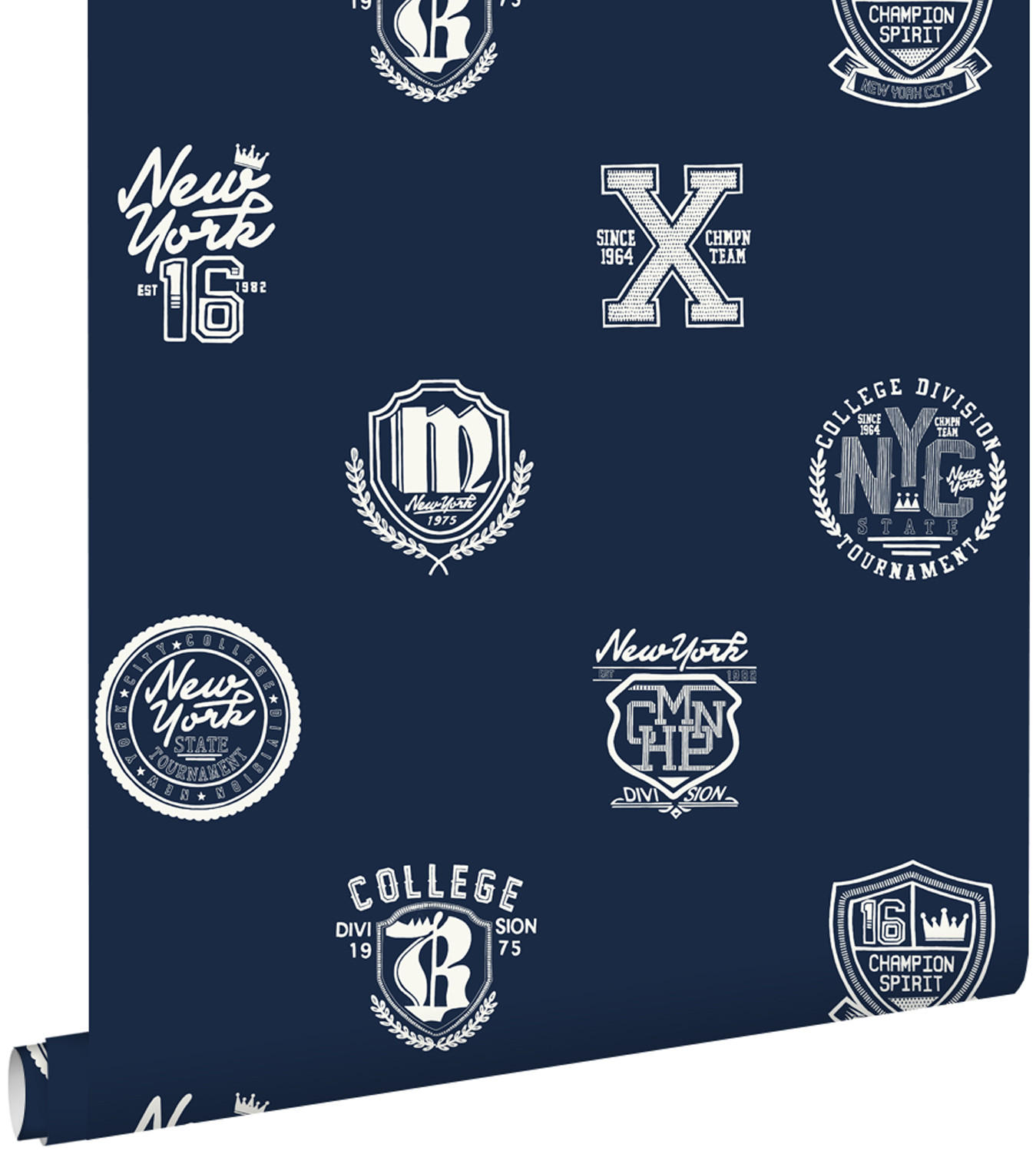 TAPETE Schulembleme 53 cm x 10.05 m - Blau, Papier (53/1000cm) - ESTAhome