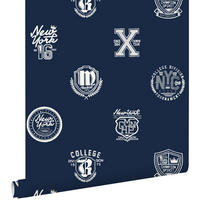 TAPETE Schulembleme 53 cm x 10.05 m - Blau, Papier (53/1000cm) - ESTAhome