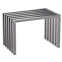 SITZHOCKER Edelstahl Modern 60 cm Sitzbank - Silberfarben, Metall (60/43.5/37cm) - DanDiBo