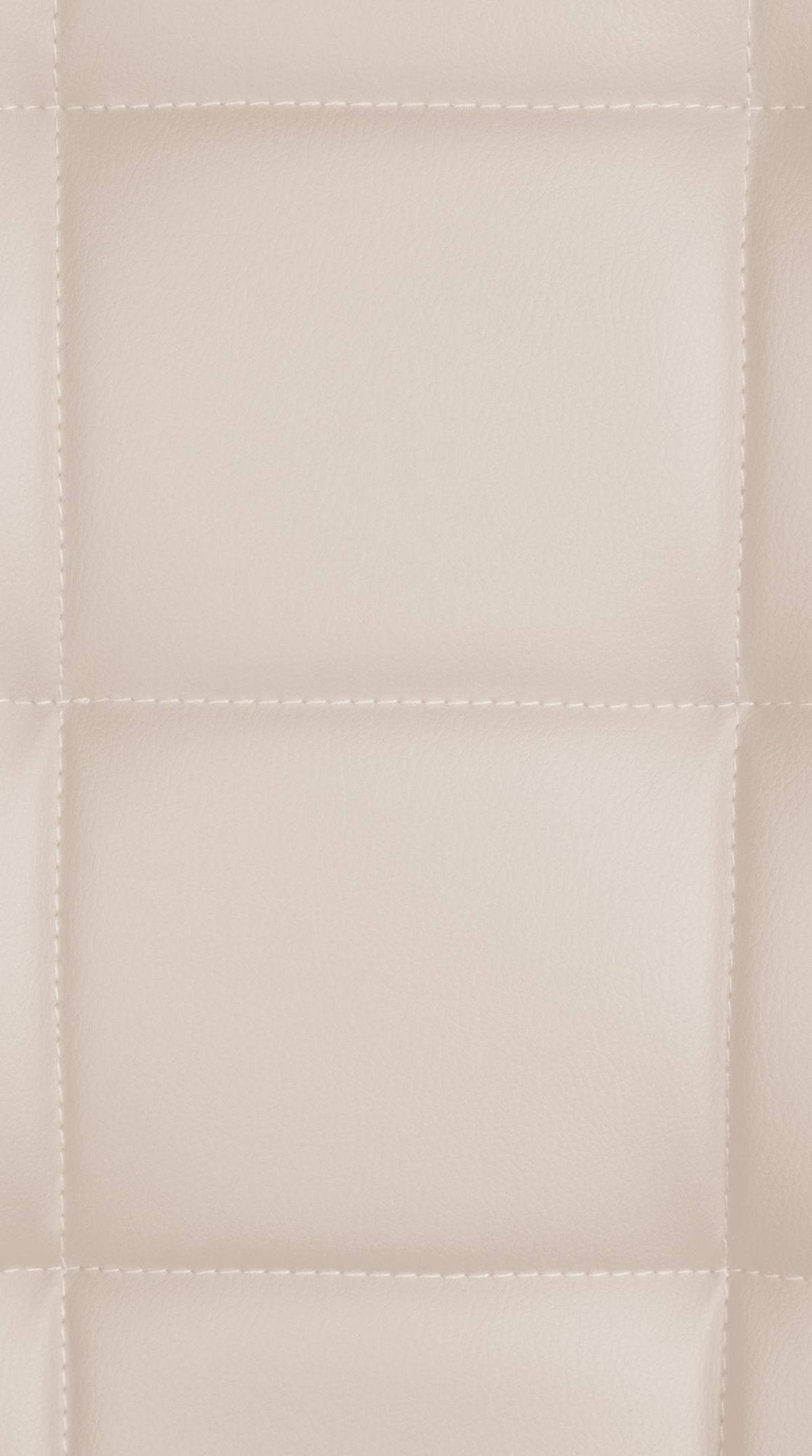 BARHOCKER Lederlook creme - Chromfarben/Creme, Textil/Metall (45/112/54cm) - CLP