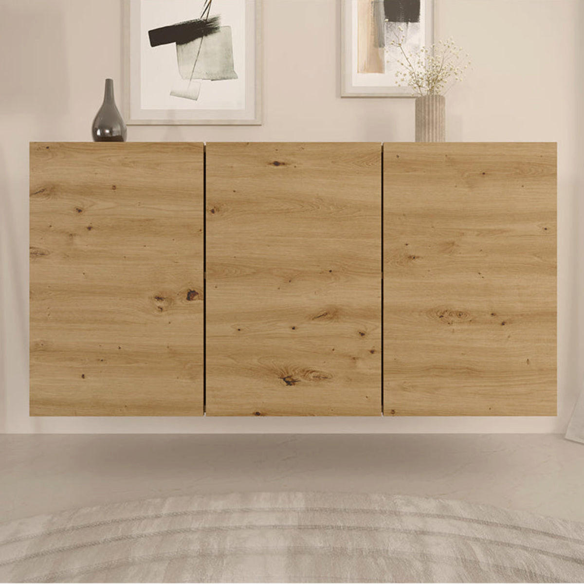 ŠIROKÁ KOMODA Idao Svetlé drevo - svetlohnedá, kompozitné drevo (160/60/35cm) - Petits-meubles