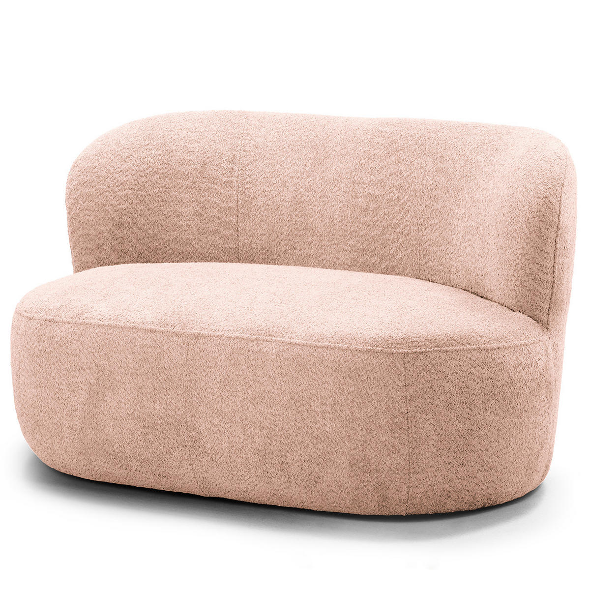 1,5-SITZER SOFA - Sandfarben/Schwarz, Kunststoff/Textil (134/75/84cm) - home24